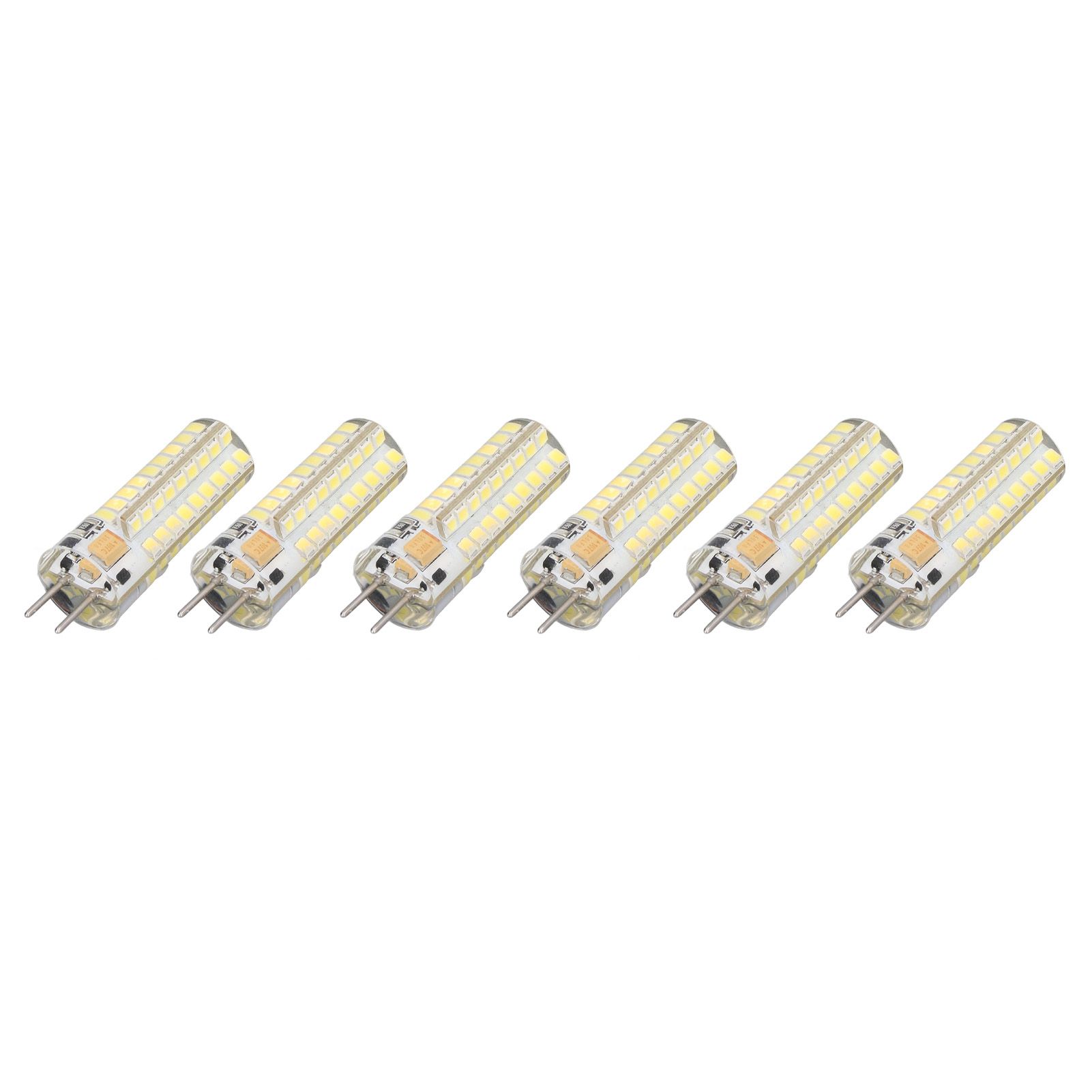 6Pcs GY6.35 LED Bulb 7W AC DC12V 700lm 72 LEDs 360 Degree LED Corn Light Bulb for Pendant Lamps Ceiling Lamps White Light(6000K-6500K) - Image 2
