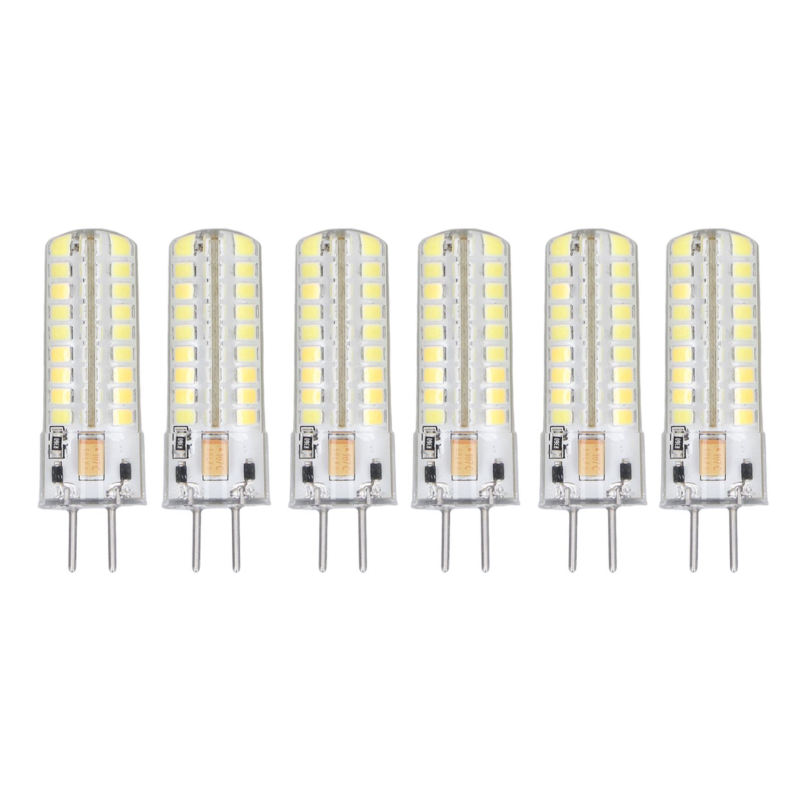 6Pcs GY6.35 LED Bulb 7W AC DC12V 700lm 72 LEDs 360 Degree LED Corn Light Bulb for Pendant Lamps Ceiling Lamps White Light(6000K-6500K) - Image 3