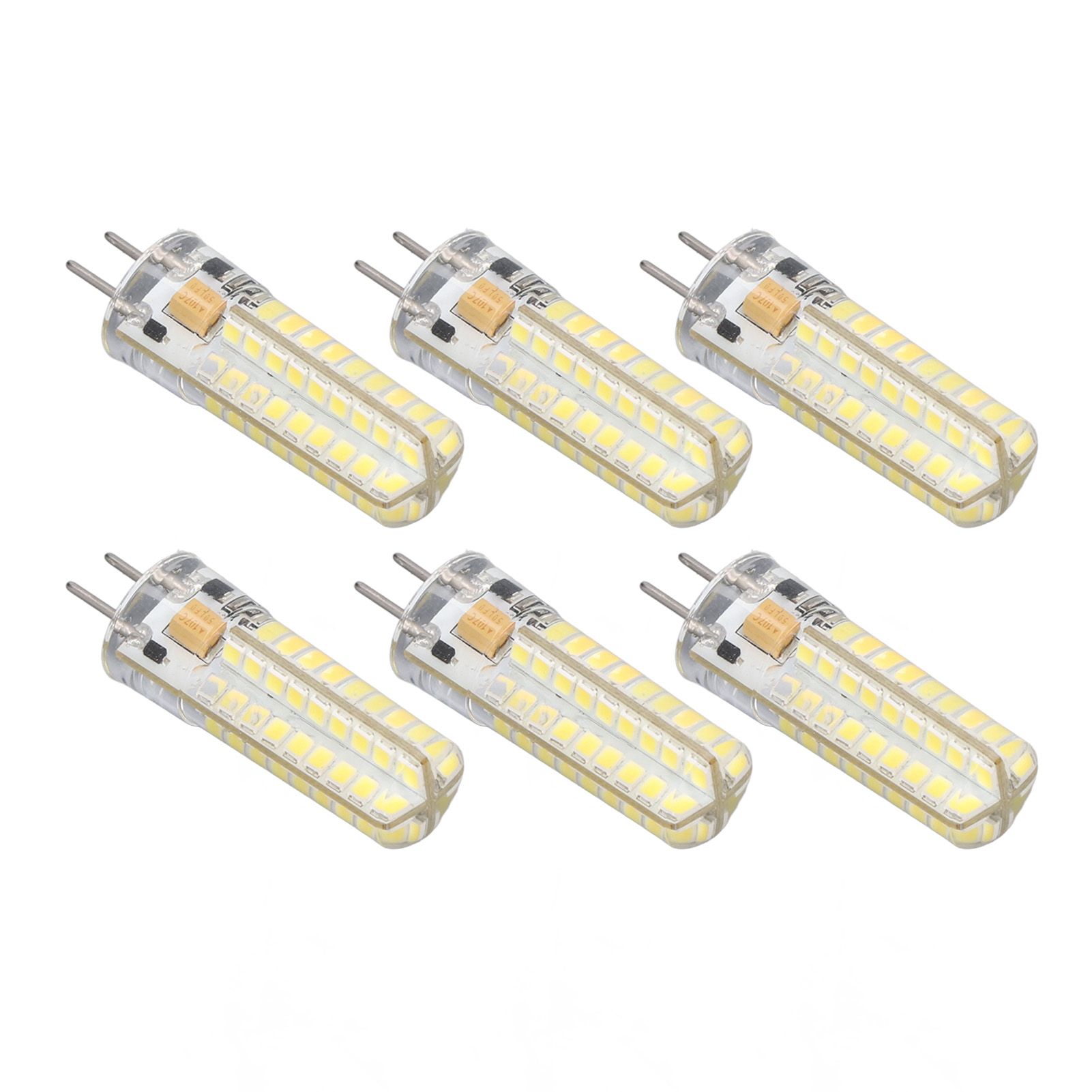 6Pcs GY6.35 LED Bulb 7W AC DC12V 700lm 72 LEDs 360 Degree LED Corn Light Bulb for Pendant Lamps Ceiling Lamps White Light(6000K-6500K) - Image 4