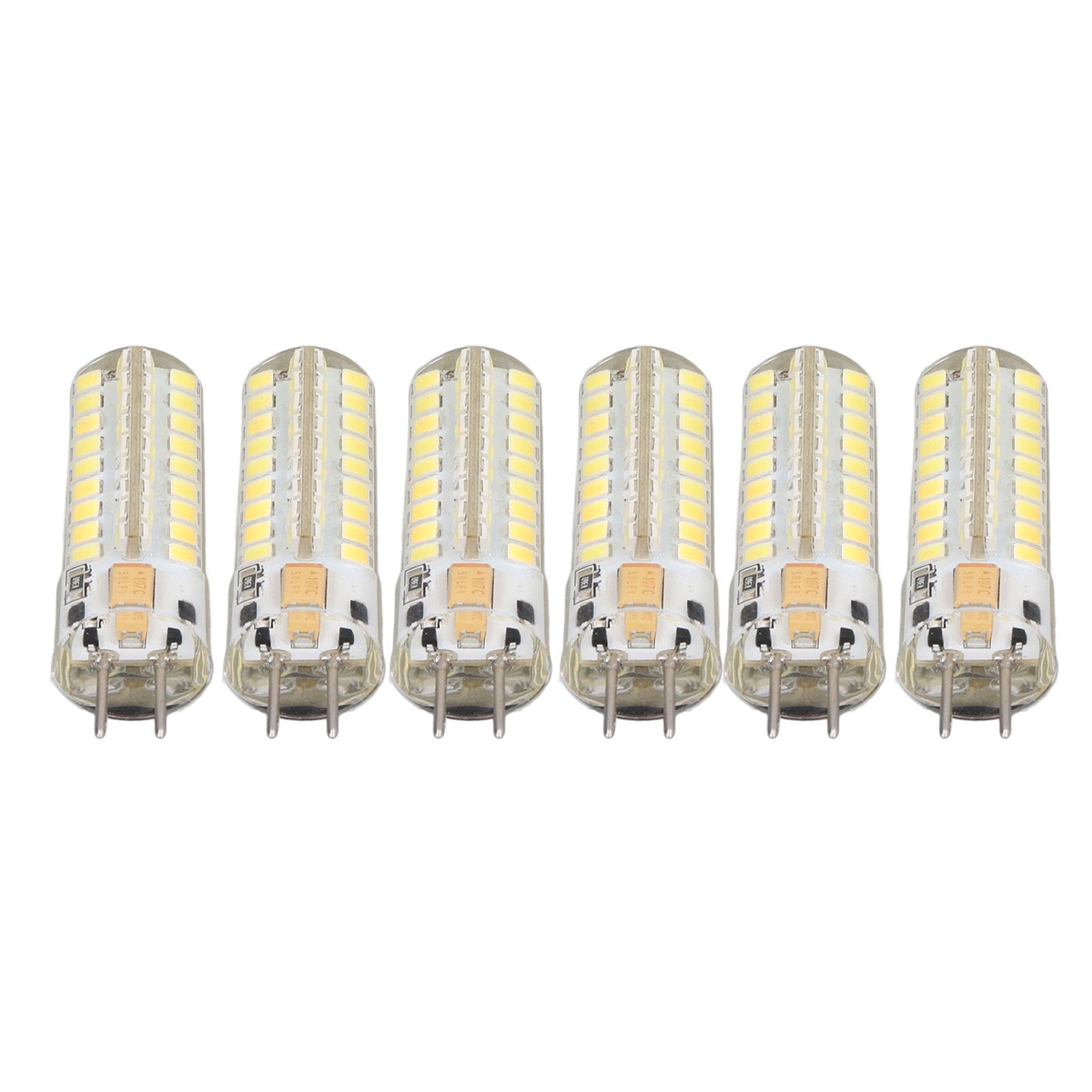 6Pcs GY6.35 LED Bulb 7W AC DC12V 700lm 72 LEDs 360 Degree LED Corn Light Bulb for Pendant Lamps Ceiling Lamps White Light(6000K-6500K) - Image 5