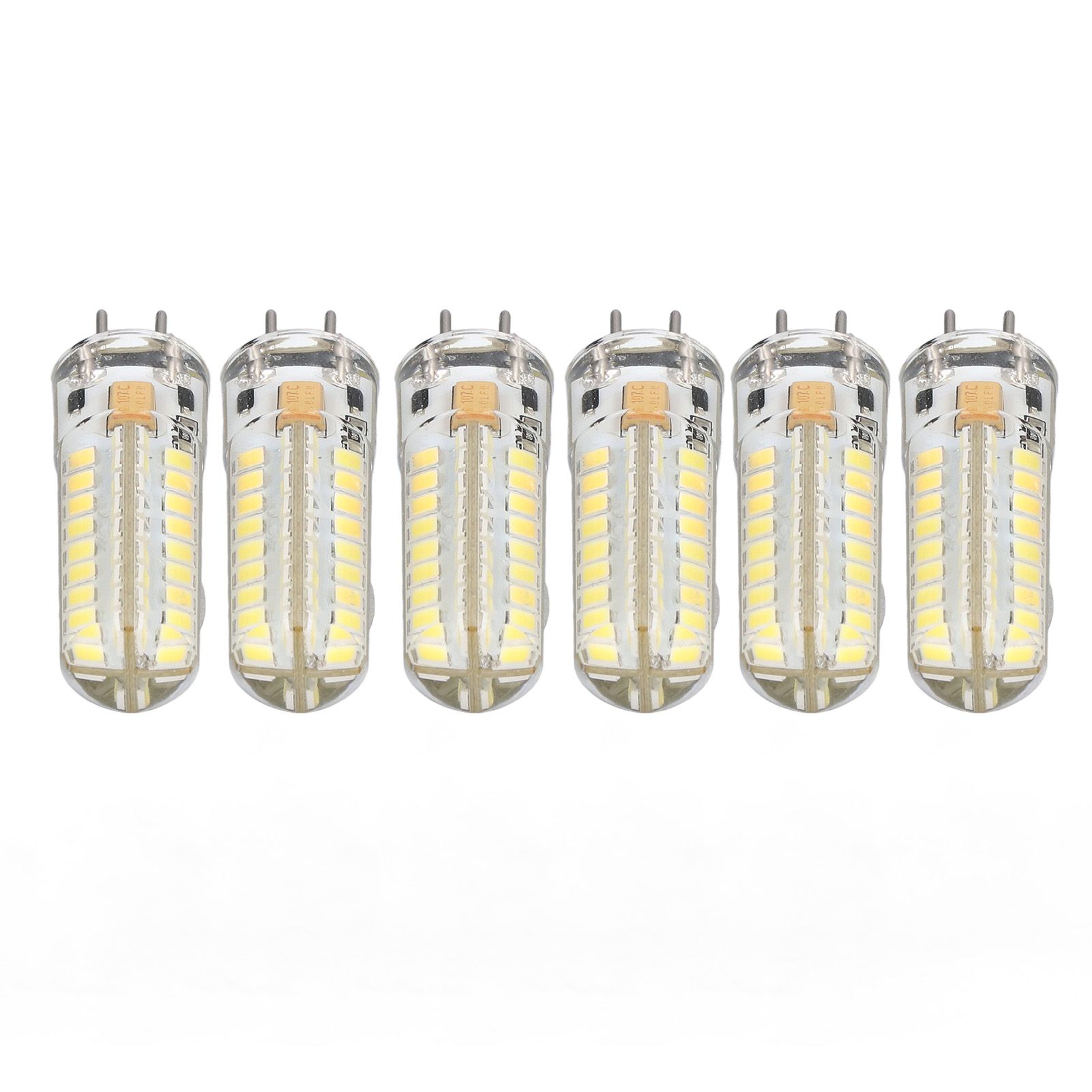 6Pcs GY6.35 LED Bulb 7W AC DC12V 700lm 72 LEDs 360 Degree LED Corn Light Bulb for Pendant Lamps Ceiling Lamps White Light(6000K-6500K) - Image 6
