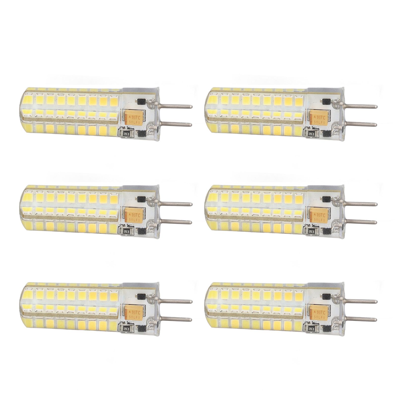 6Pcs GY6.35 LED Bulb 7W AC DC12V 700lm 72 LEDs 360 Degree LED Corn Light Bulb for Pendant Lamps Ceiling Lamps White Light(6000K-6500K) - Image 7