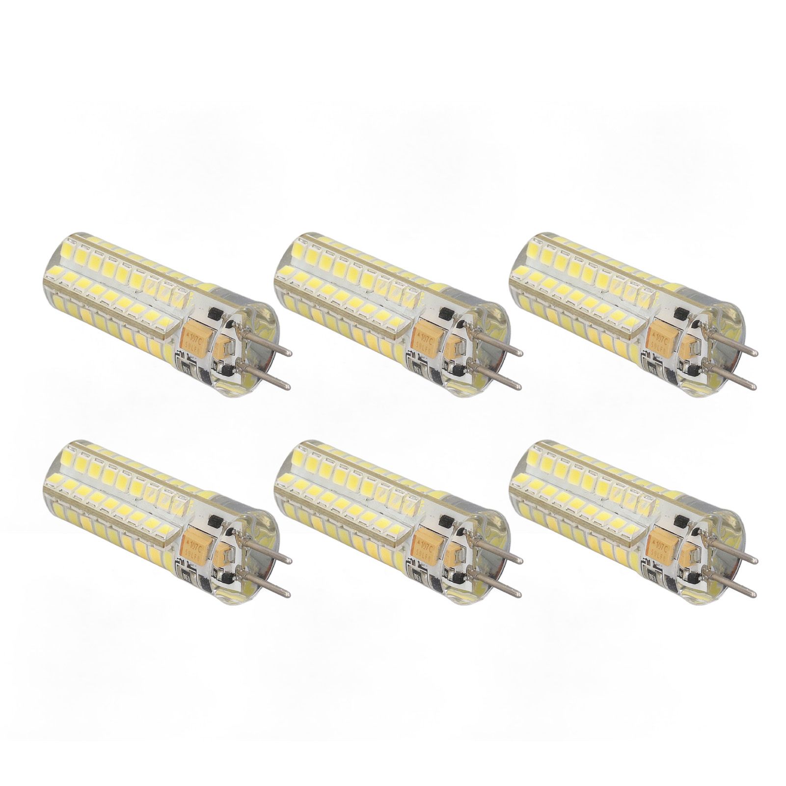 6Pcs GY6.35 LED Bulb 7W AC DC12V 700lm 72 LEDs 360 Degree LED Corn Light Bulb for Pendant Lamps Ceiling Lamps White Light(6000K-6500K) - Image 8