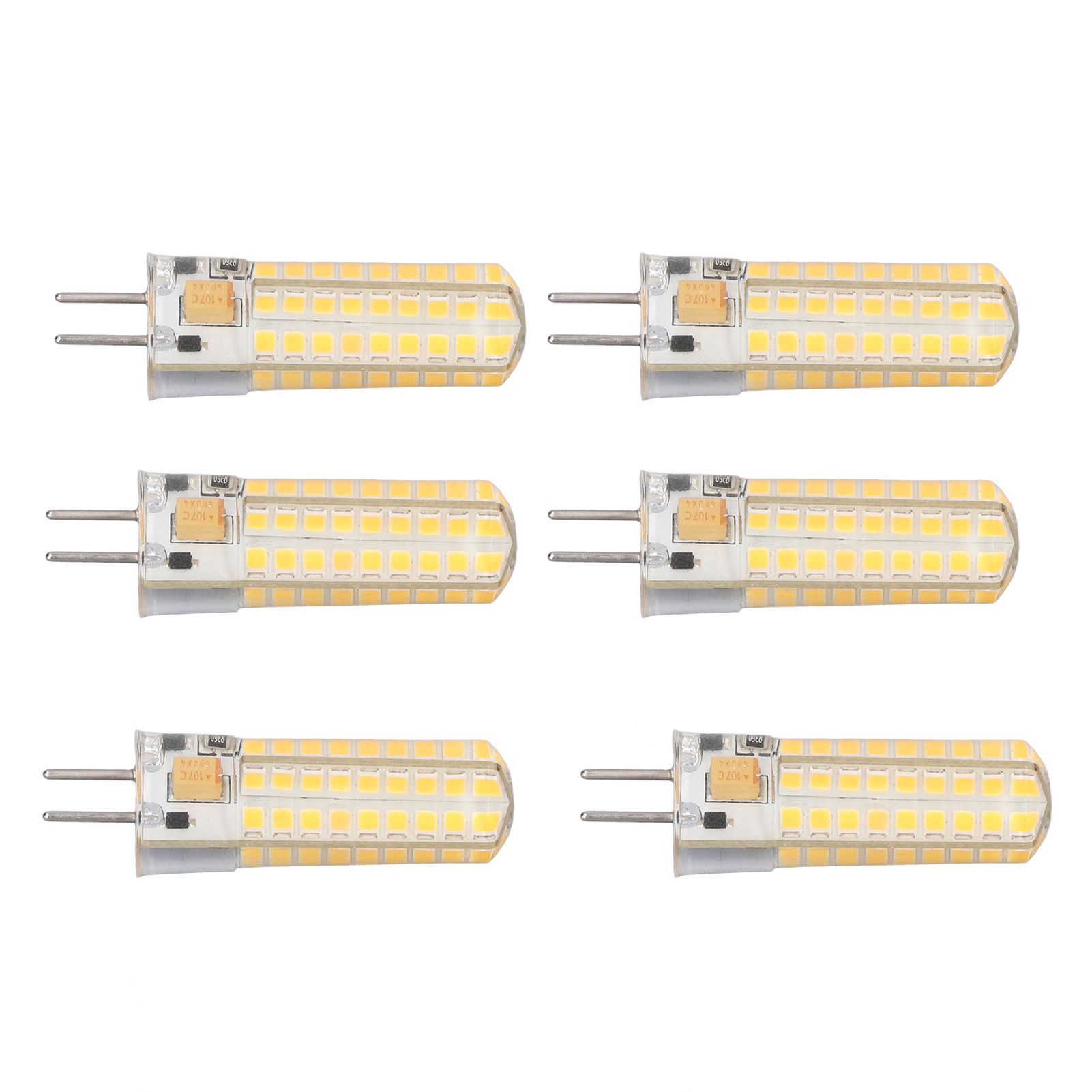 6Pcs GY6.35 LED Bulb 7W AC DC12V 700lm 72 LEDs 360 Degree LED Corn Light Bulb for Pendant Lamps Ceiling Lamps Warm Light(2700K-3000K) - Image 2