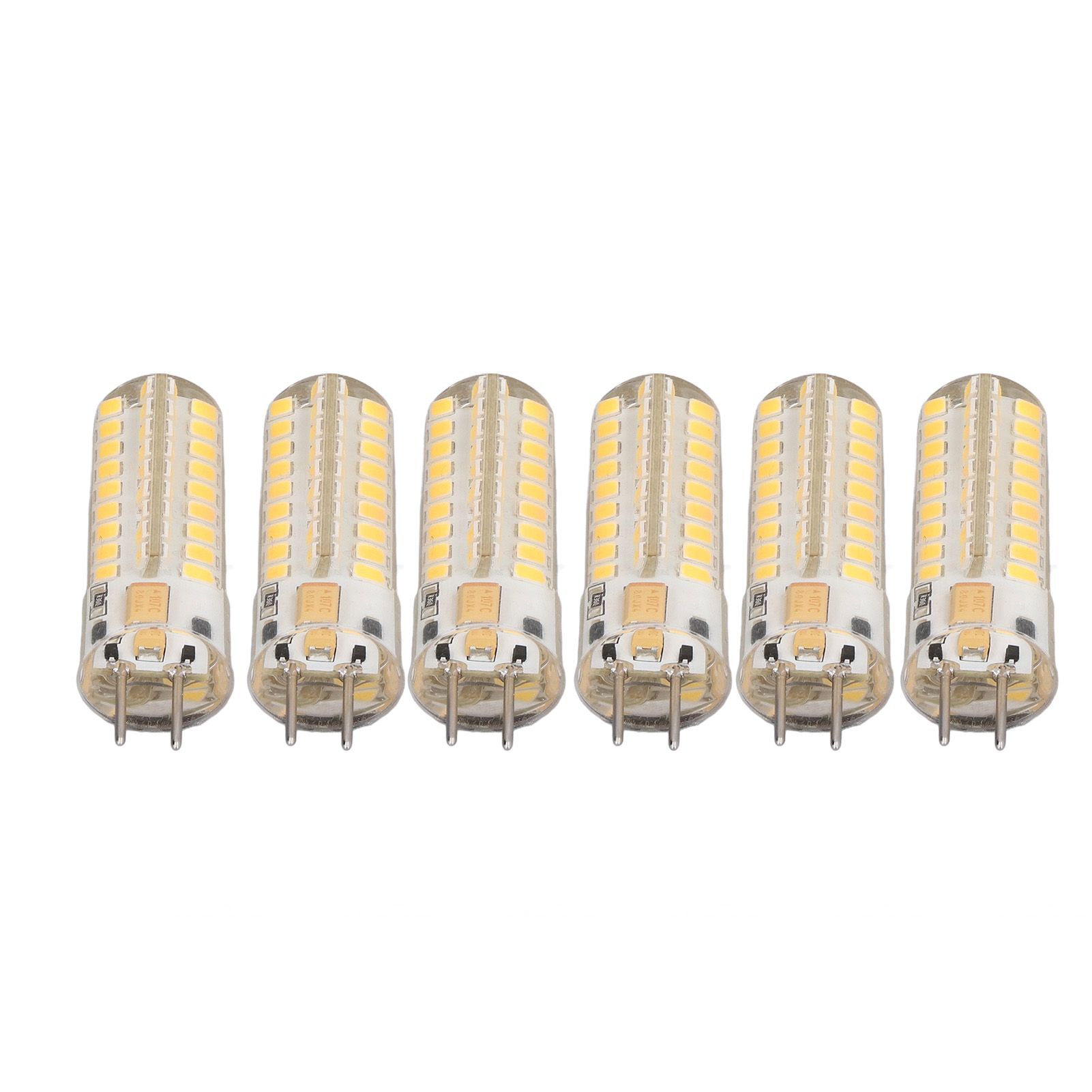 6Pcs GY6.35 LED Bulb 7W AC DC12V 700lm 72 LEDs 360 Degree LED Corn Light Bulb for Pendant Lamps Ceiling Lamps Warm Light(2700K-3000K) - Image 4