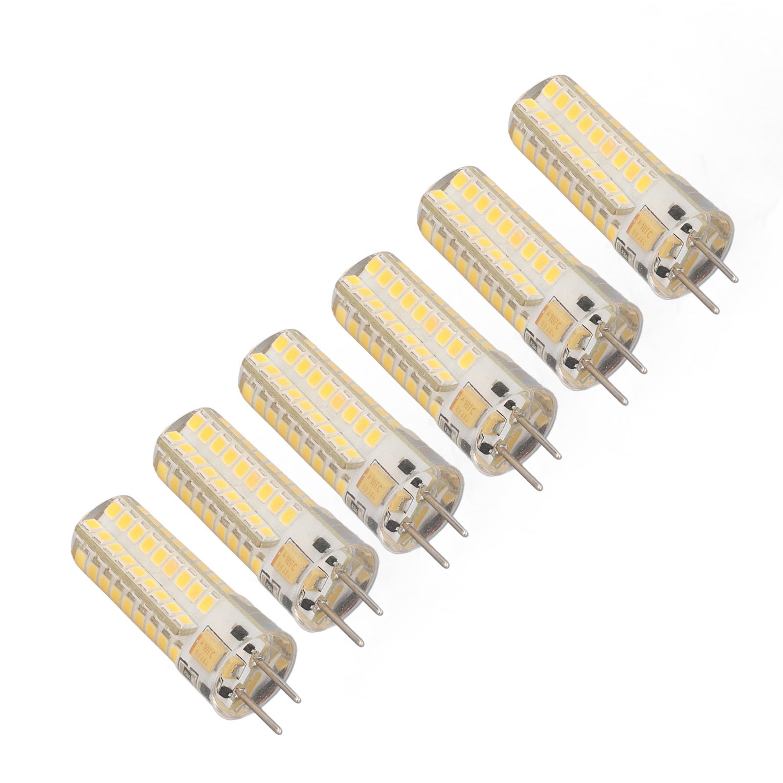 6Pcs GY6.35 LED Bulb 7W AC DC12V 700lm 72 LEDs 360 Degree LED Corn Light Bulb for Pendant Lamps Ceiling Lamps Warm Light(2700K-3000K) - Image 6