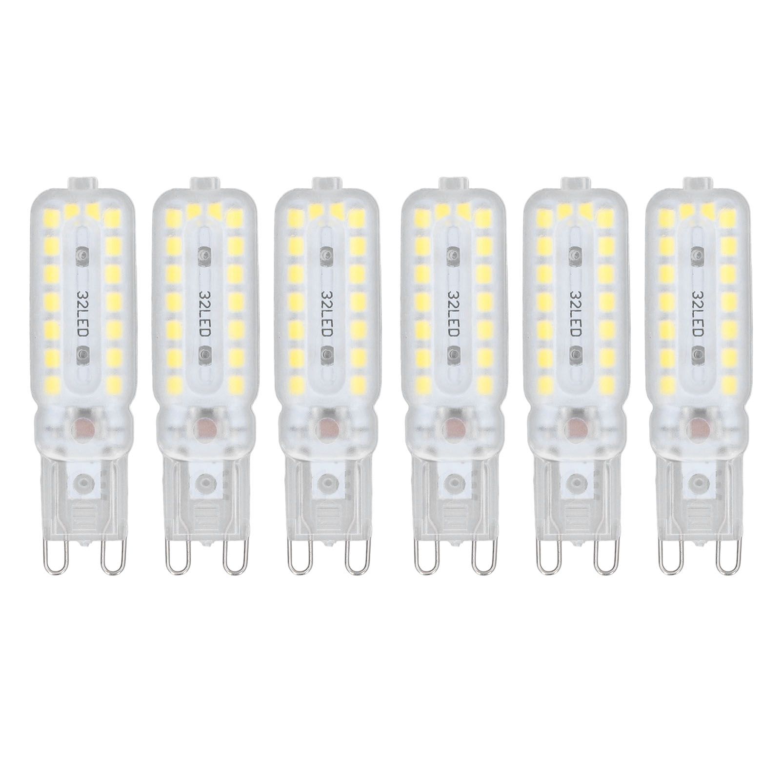 6pcs G9 LED Bulbs 7W Dimmable 360° Illumination Replacement Light Bulb for Wall Desk Cabinet Lamp Natural White 220-240V - Image 1