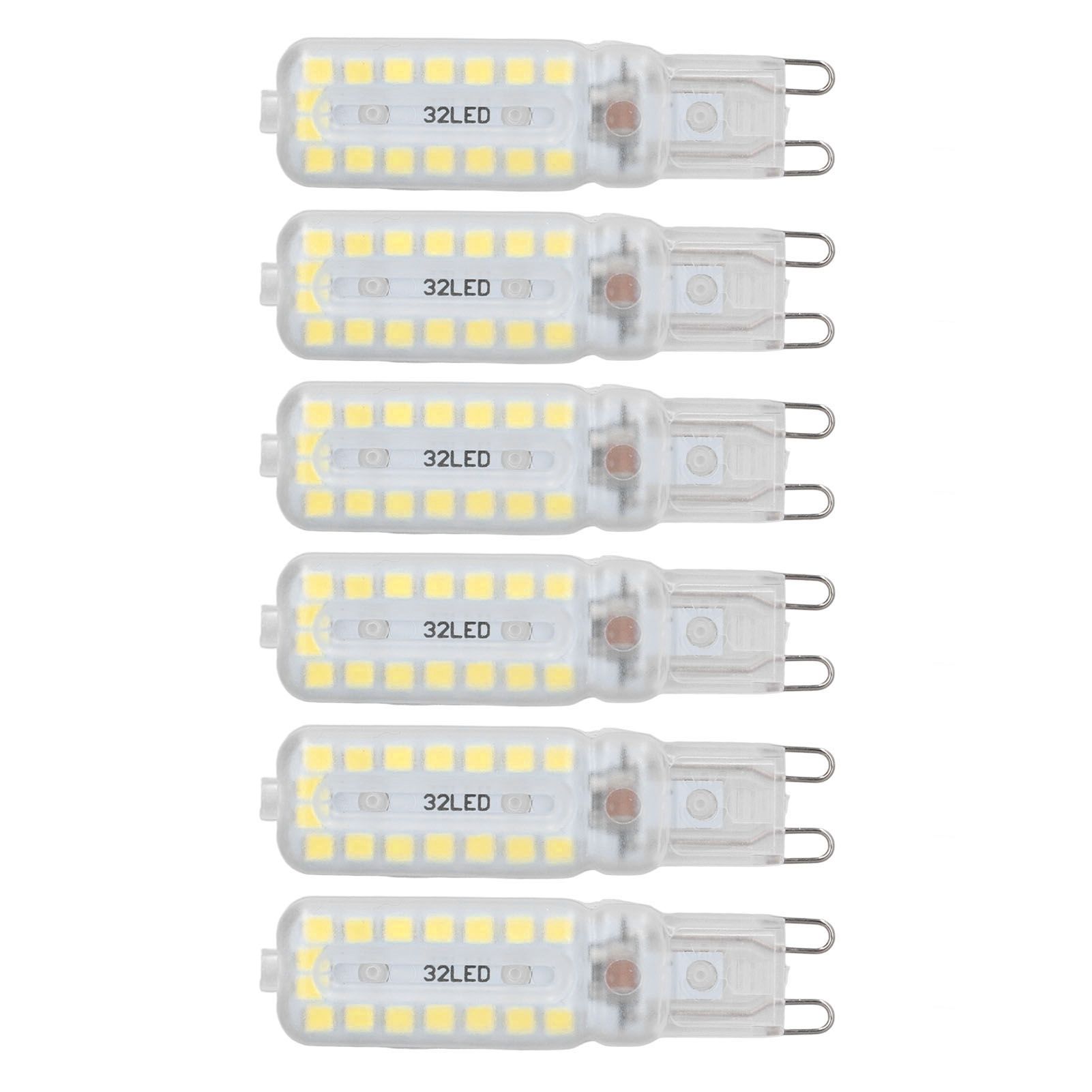 6pcs G9 LED Bulbs 7W Dimmable 360° Illumination Replacement Light Bulb for Wall Desk Cabinet Lamp Natural White 220-240V - Image 2