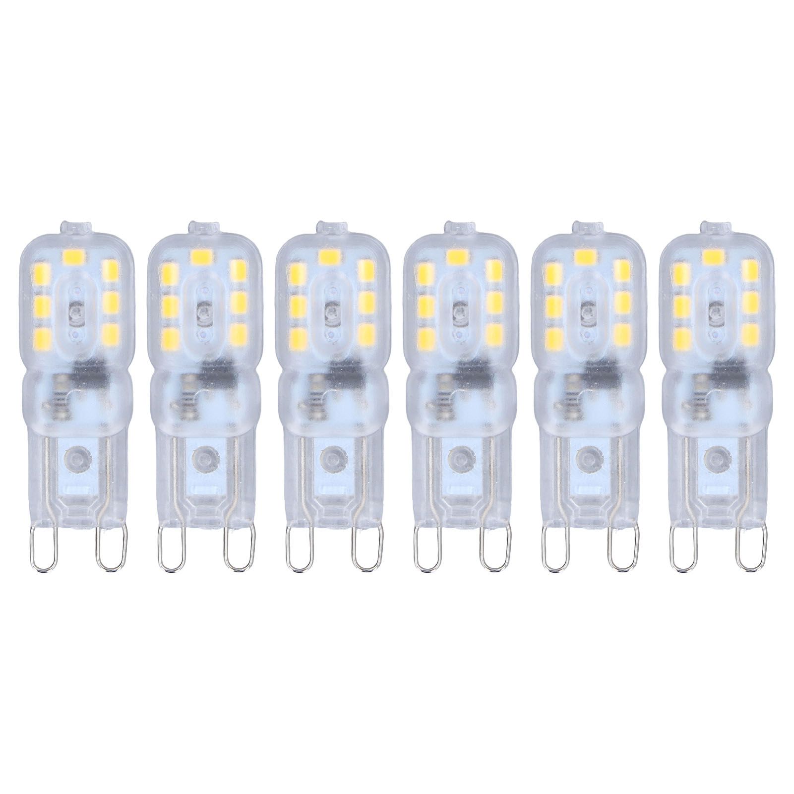 G9 Bulb Dimmable Eye Protection Energy Saving 14 LEDs 3W Light Bulb for Chandelier Table Lamp 6pcs Natural Light 110V - Image 1