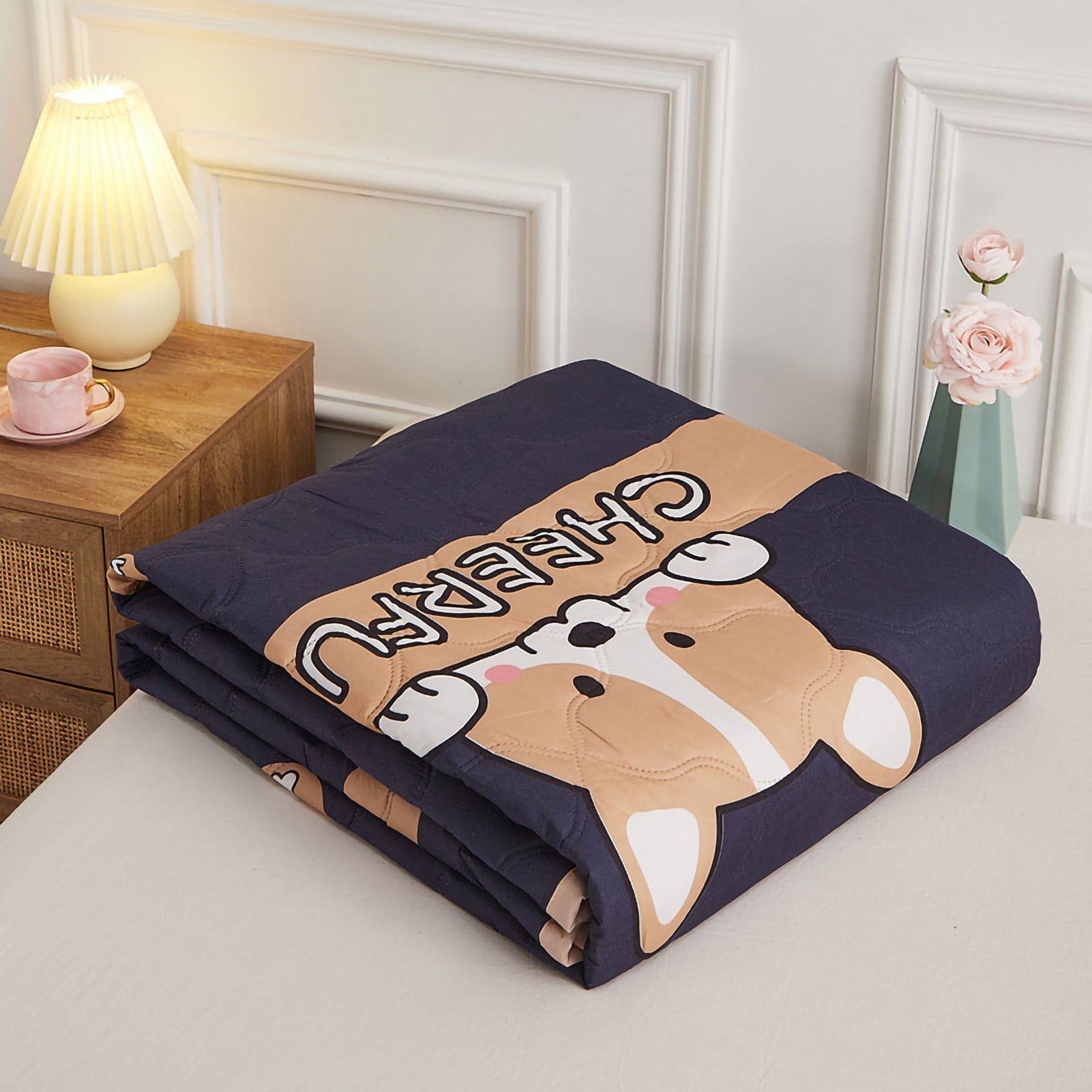 Summer Air Conditioner Quilt Machine Washable Soft Breathable Portable Air Conditioner Blanket Summer Comforter Wait 180x200cm - Image 1