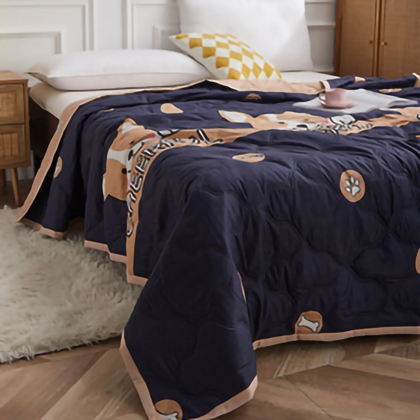 Summer Air Conditioner Quilt Machine Washable Soft Breathable Portable Air Conditioner Blanket Summer Comforter Wait 180x200cm - Image 3
