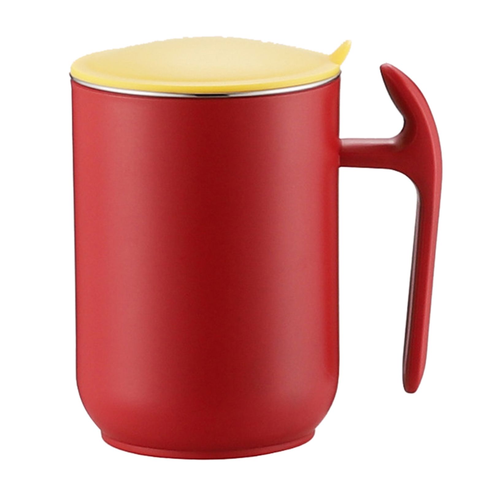 550ml Stainless Steel Double Walled Mugs Leakproof Prevent Scalding Frosted Insulated Coffee Mugs for Home Cafe Office Dark Red 550ml - Image 1