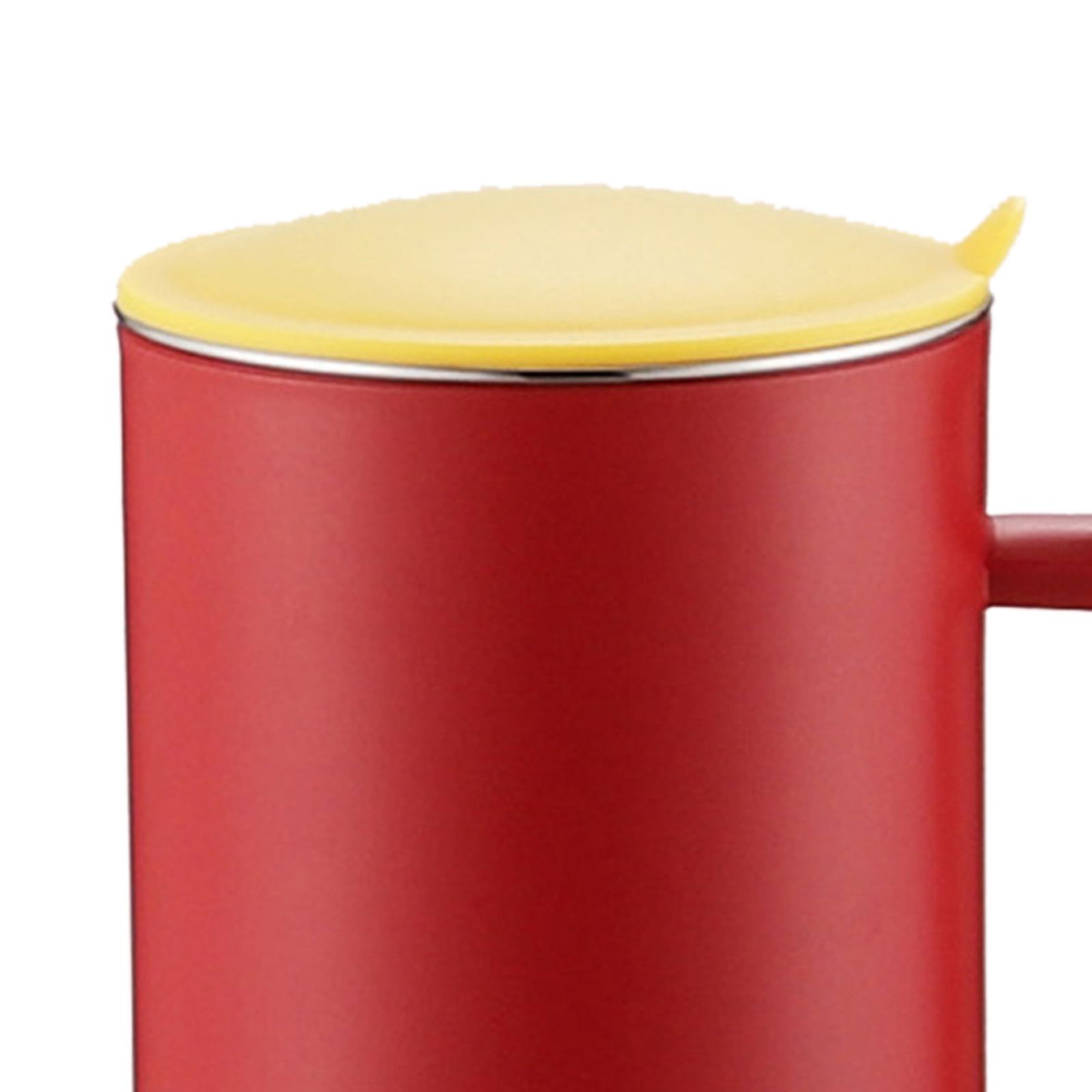 550ml Stainless Steel Double Walled Mugs Leakproof Prevent Scalding Frosted Insulated Coffee Mugs for Home Cafe Office Dark Red 550ml - Image 2