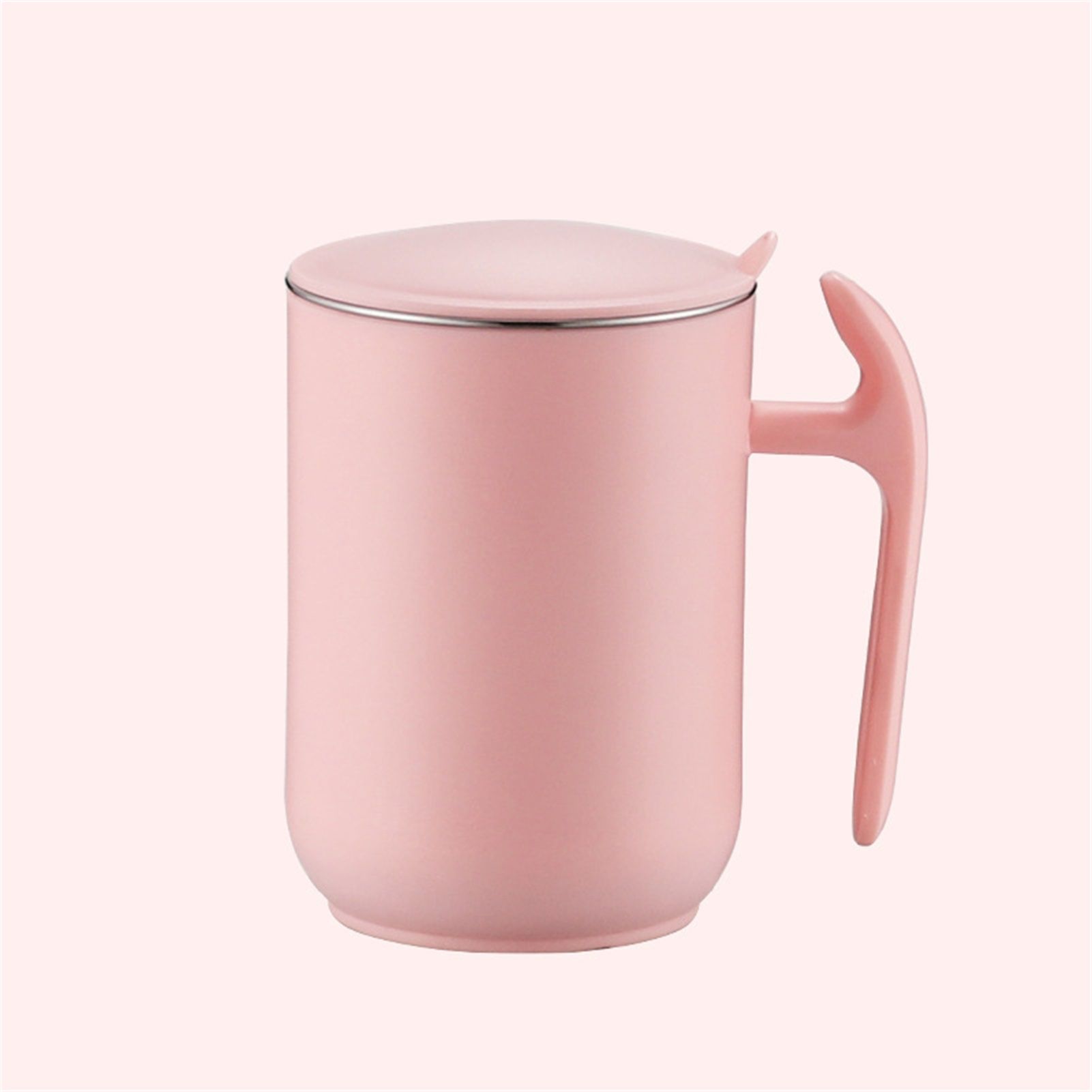 550ml Stainless Steel Double Walled Mugs Leakproof Prevent Scalding Frosted Insulated Coffee Mugs for Home Cafe Office Sakura Pink 550ml - Image 5