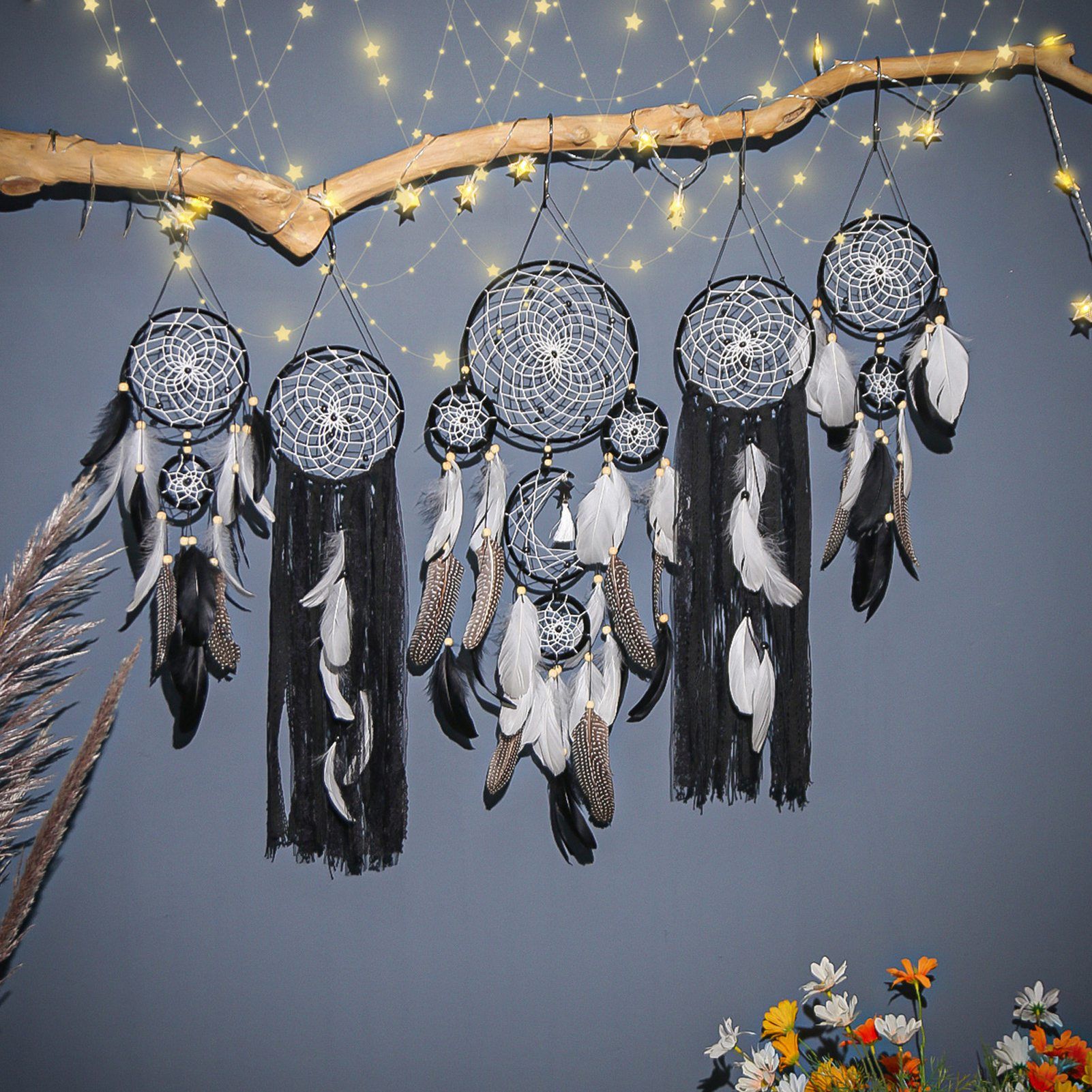 Bedside Dream Catcher Moon and Star Wall Decoration Hanging Decor - Image 4