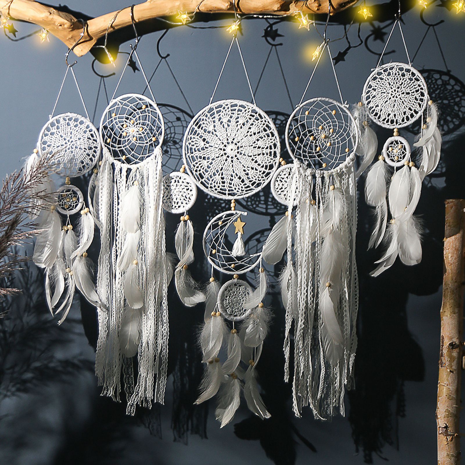 Bedside Dream Catcher Moon and Star Wall Decoration Hanging Decor - Image 6