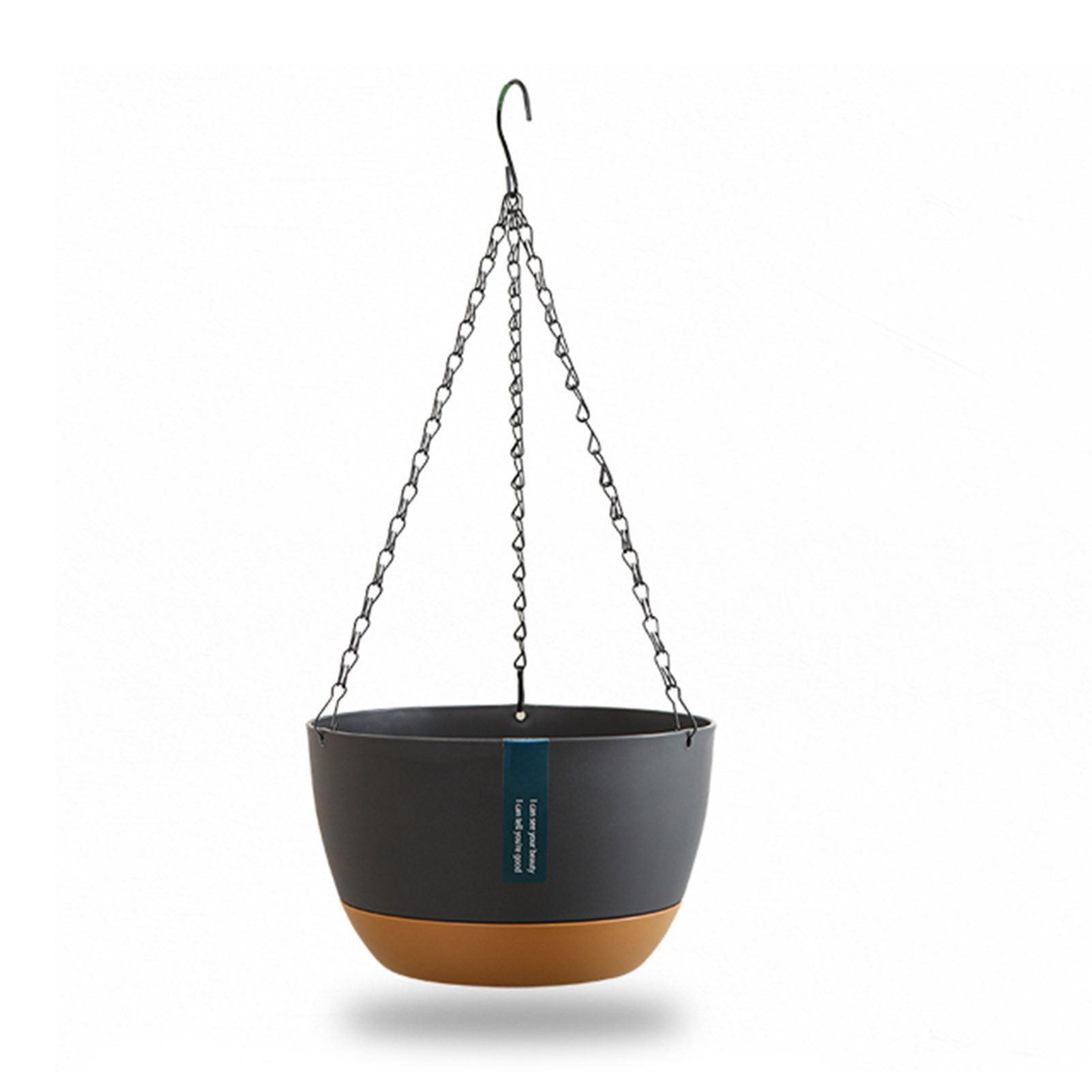Hanging Double Chain Hanging Basket Planter Home Balcony Indoor Automatic Water Absorbing Basin - Image 1