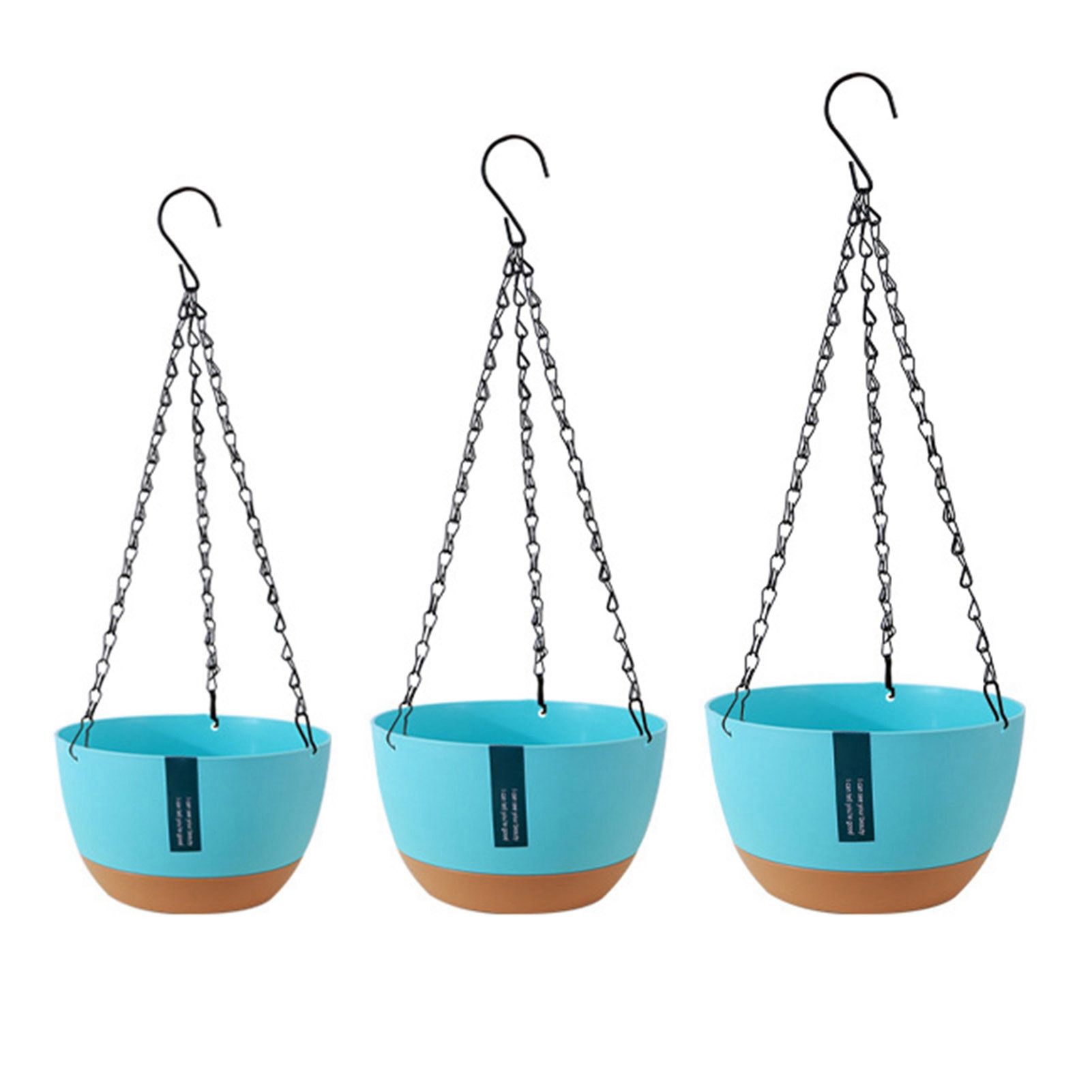 Hanging Double Chain Hanging Basket Planter Home Balcony Indoor Automatic Water Absorbing Basin - Image 4