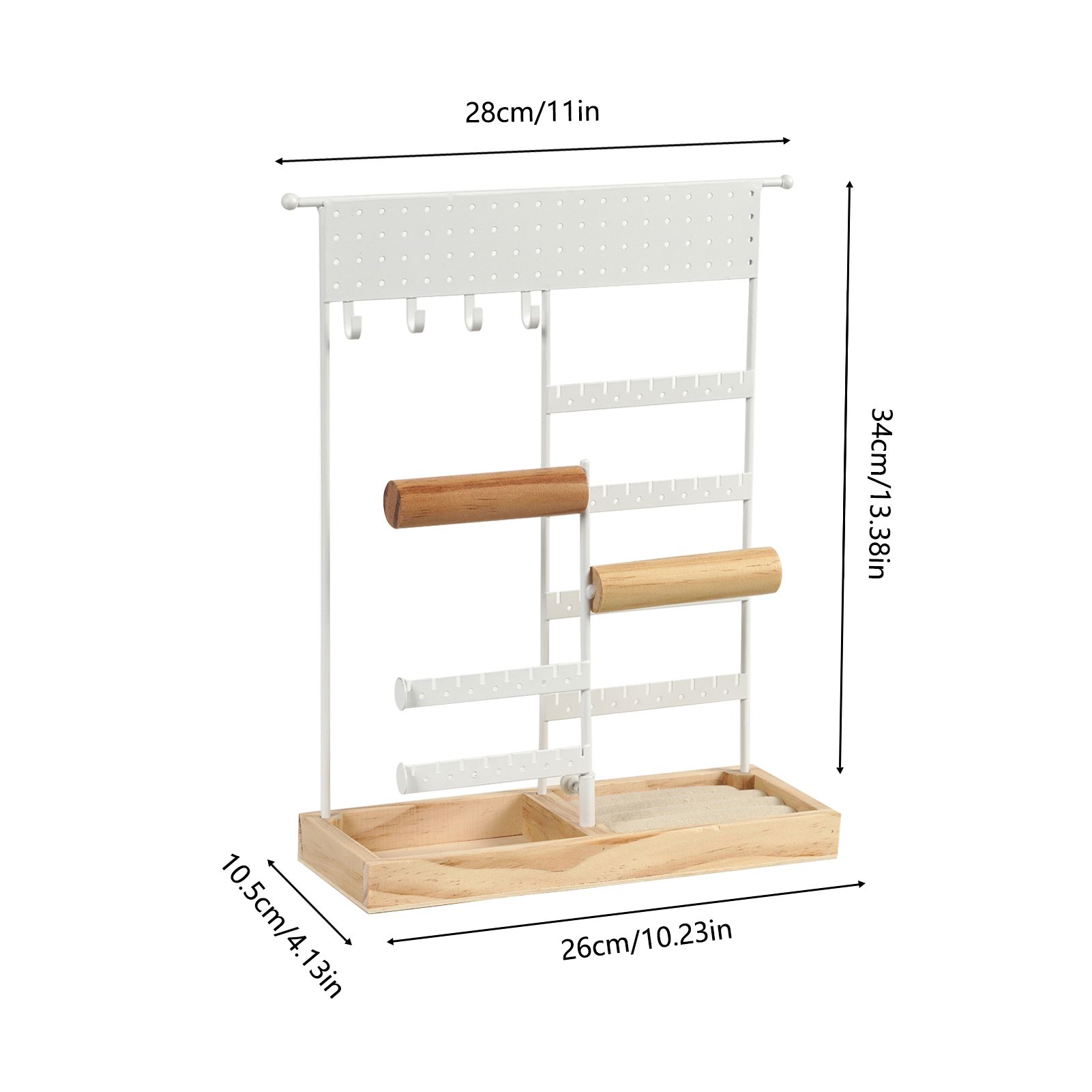 Jewelry Organizer Stand Durable Hanging Jewelry Holder Necklace Bracelet Display Rack for Home - Image 7