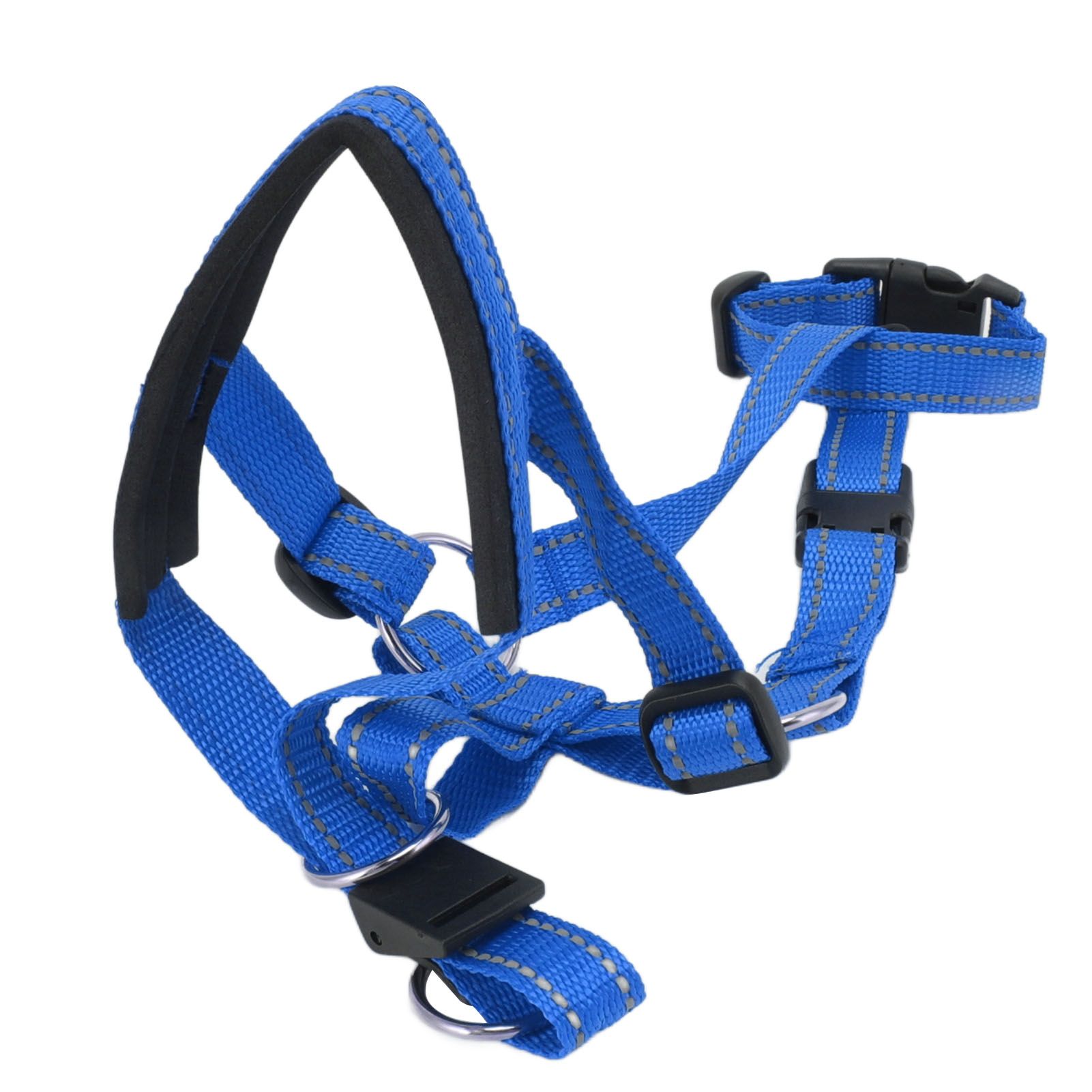 Dog Head Collar Breathable Dog Head Harness Dog Mouth Cover with Adjustable Strap for Outdoor Blue L - Image 3