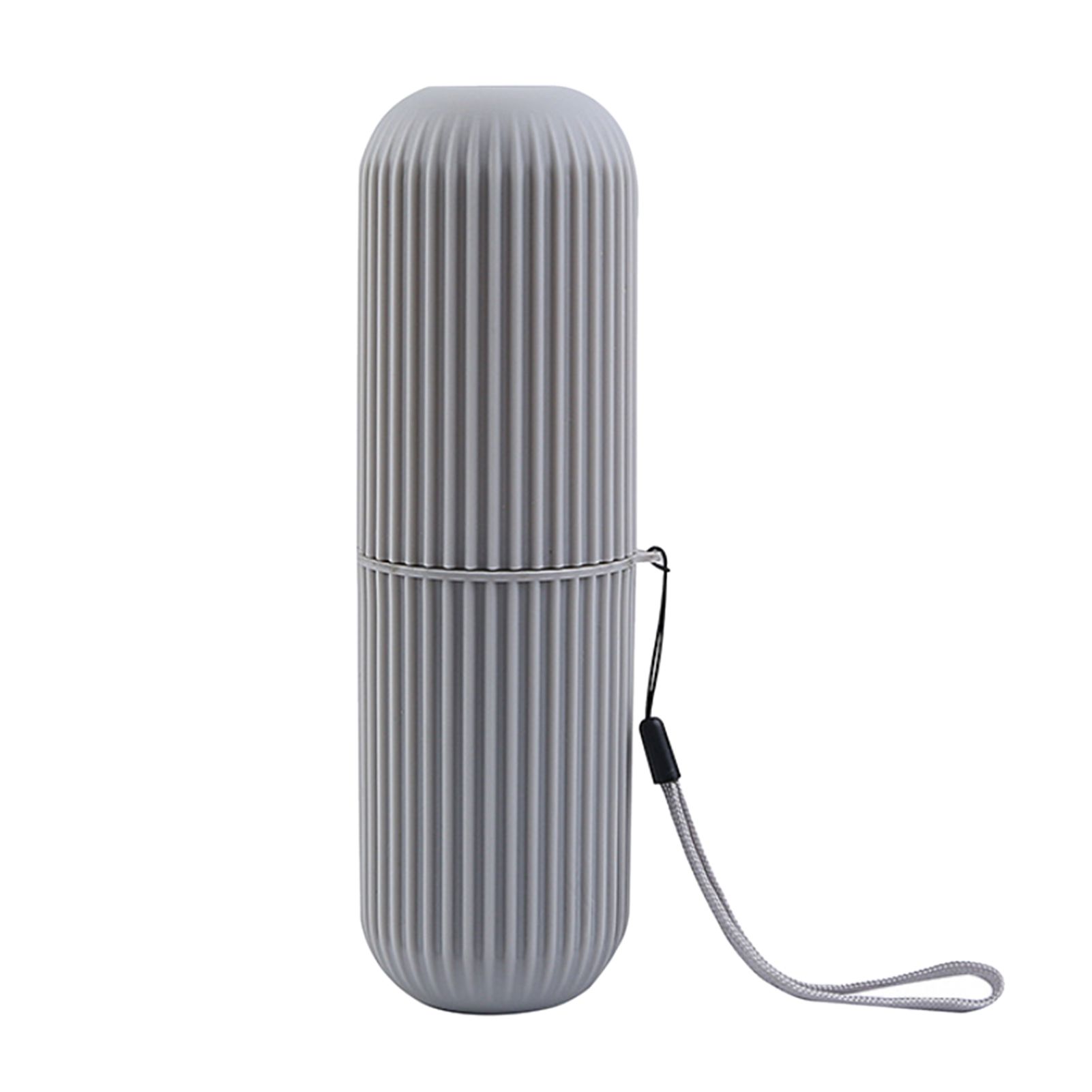 Toothbrush Cup Case Multifunctional Portable Plastic Toothbrush Toothpaste Case Box for Travel Camping Gray - Image 1