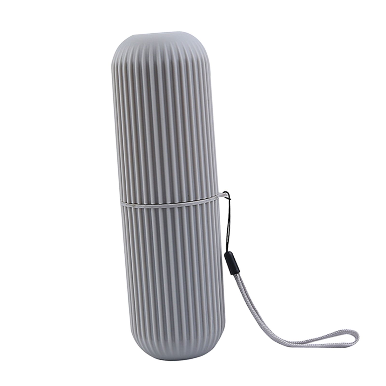 Toothbrush Cup Case Multifunctional Portable Plastic Toothbrush Toothpaste Case Box for Travel Camping Gray - Image 2