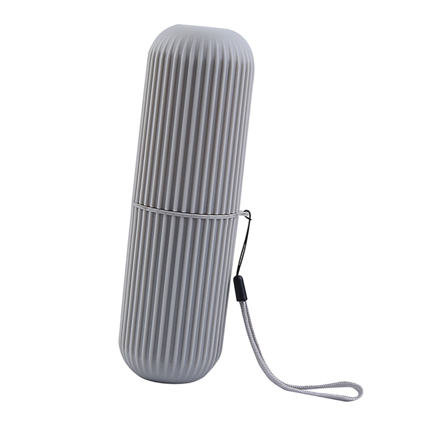 Toothbrush Cup Case Multifunctional Portable Plastic Toothbrush Toothpaste Case Box for Travel Camping Gray - Image 3