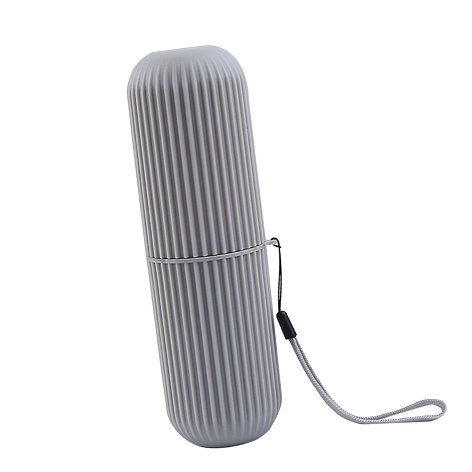 Toothbrush Cup Case Multifunctional Portable Plastic Toothbrush Toothpaste Case Box for Travel Camping Gray - Image 4