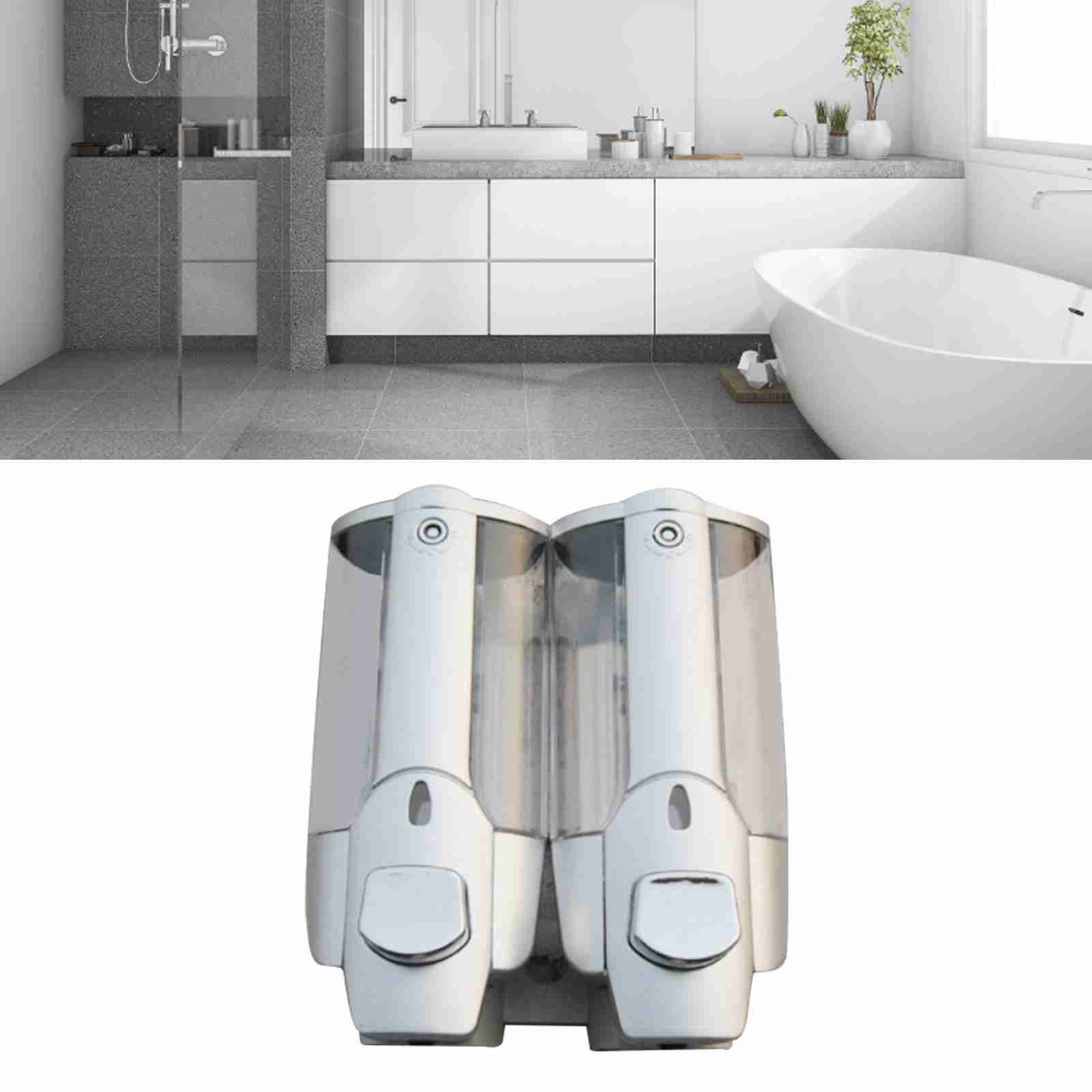 2pcs Shower Shampoo Dispenser Multipurpose Wall Mounted Soap Dispenser for Home Kitchen Bathroom 350ml - Image 5