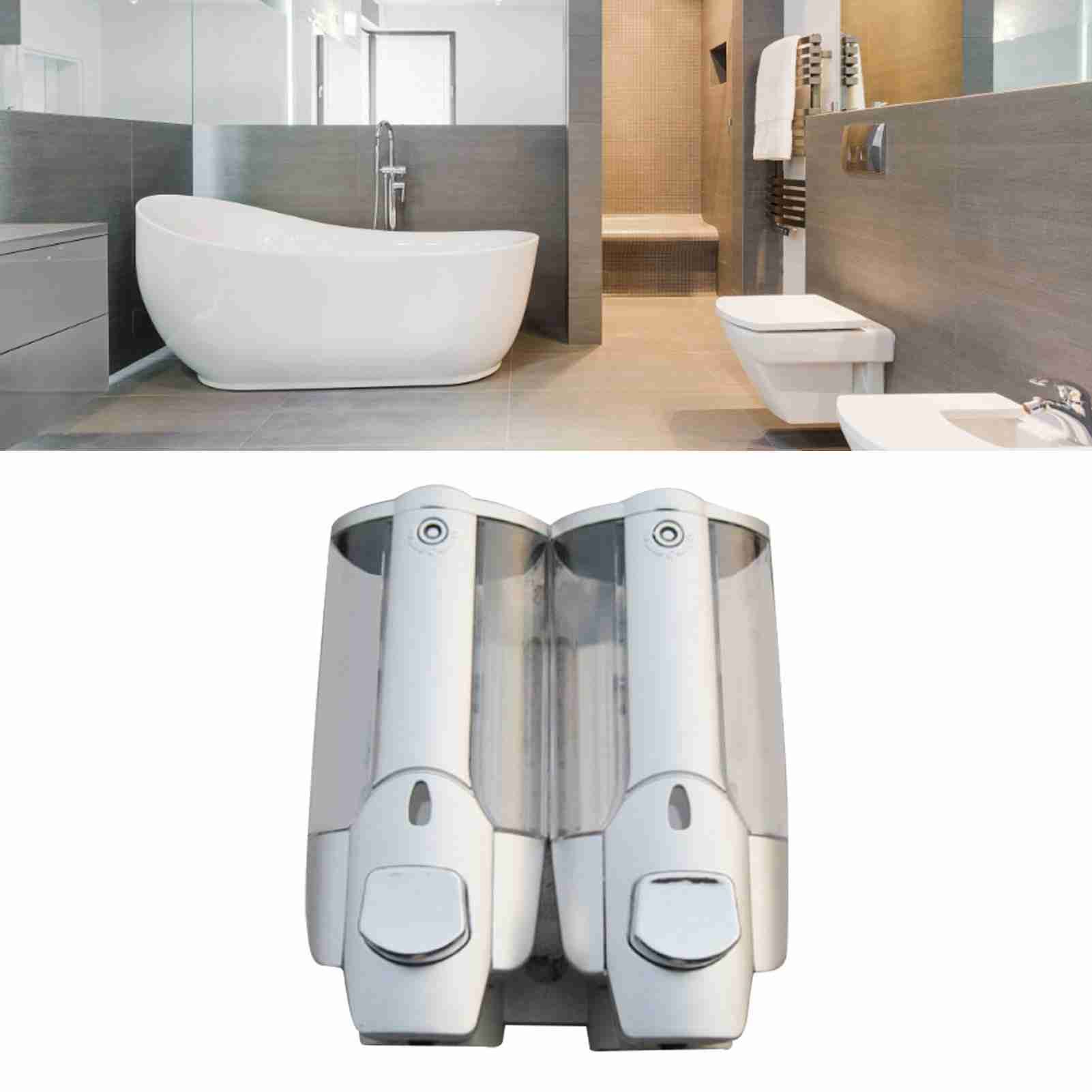 2pcs Shower Shampoo Dispenser Multipurpose Wall Mounted Soap Dispenser for Home Kitchen Bathroom 350ml - Image 6