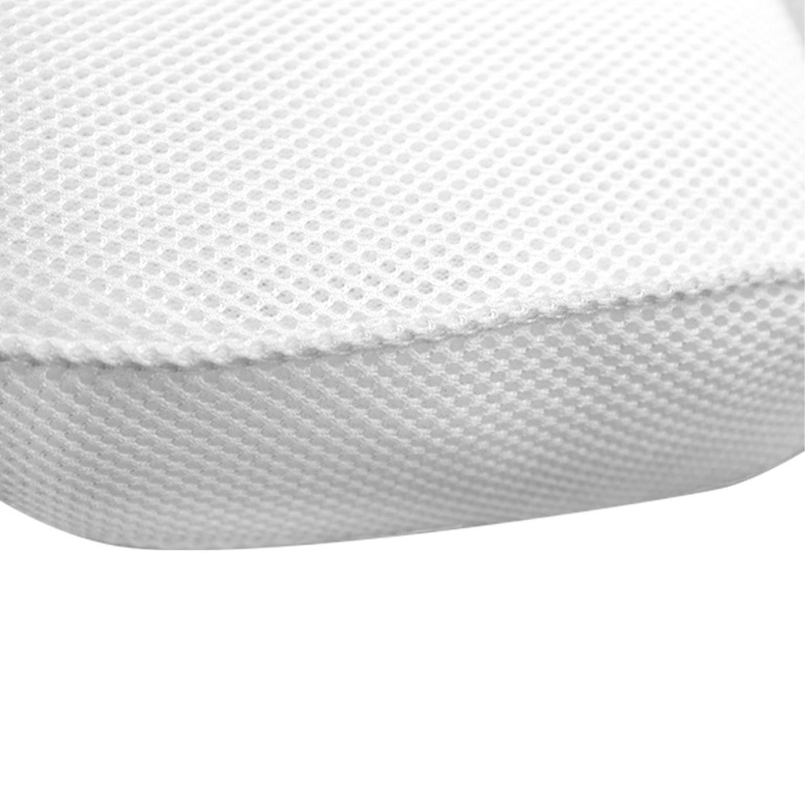 Bath Pillow 3D Mesh Fabric Soft Bathtub Pillow with Suction Cups Spa Bathtub Cushion for Back Neck Support Rest White - Image 7