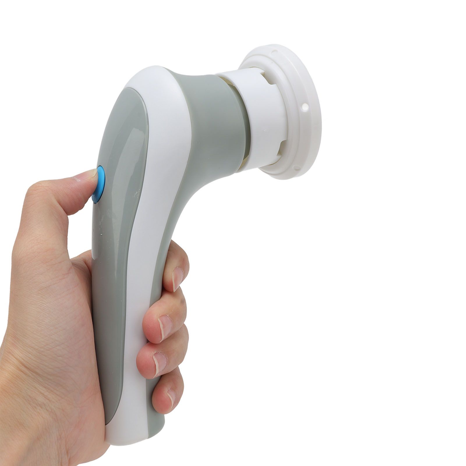 Electric Spin Scrubber 360° Rotating USB Rechargeable Portable Handheld Electric Cleaning Brush with 3 Brush Heads Grey - Image 4
