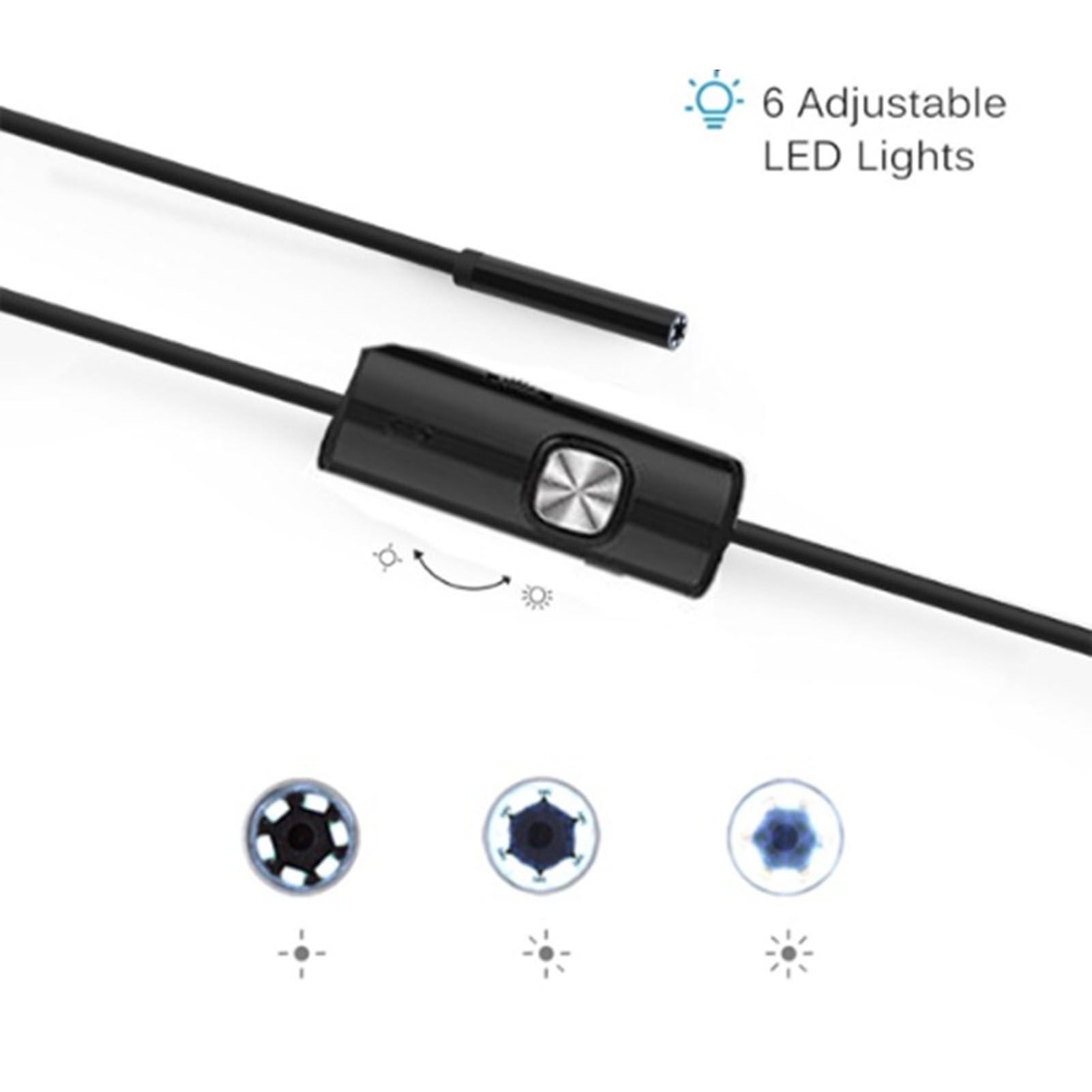 3 in 1 Endoscope Camera HD ABS Aluminium Alloy Industrial Endoscope for Android 6.1 for Pipe Car - Image 5