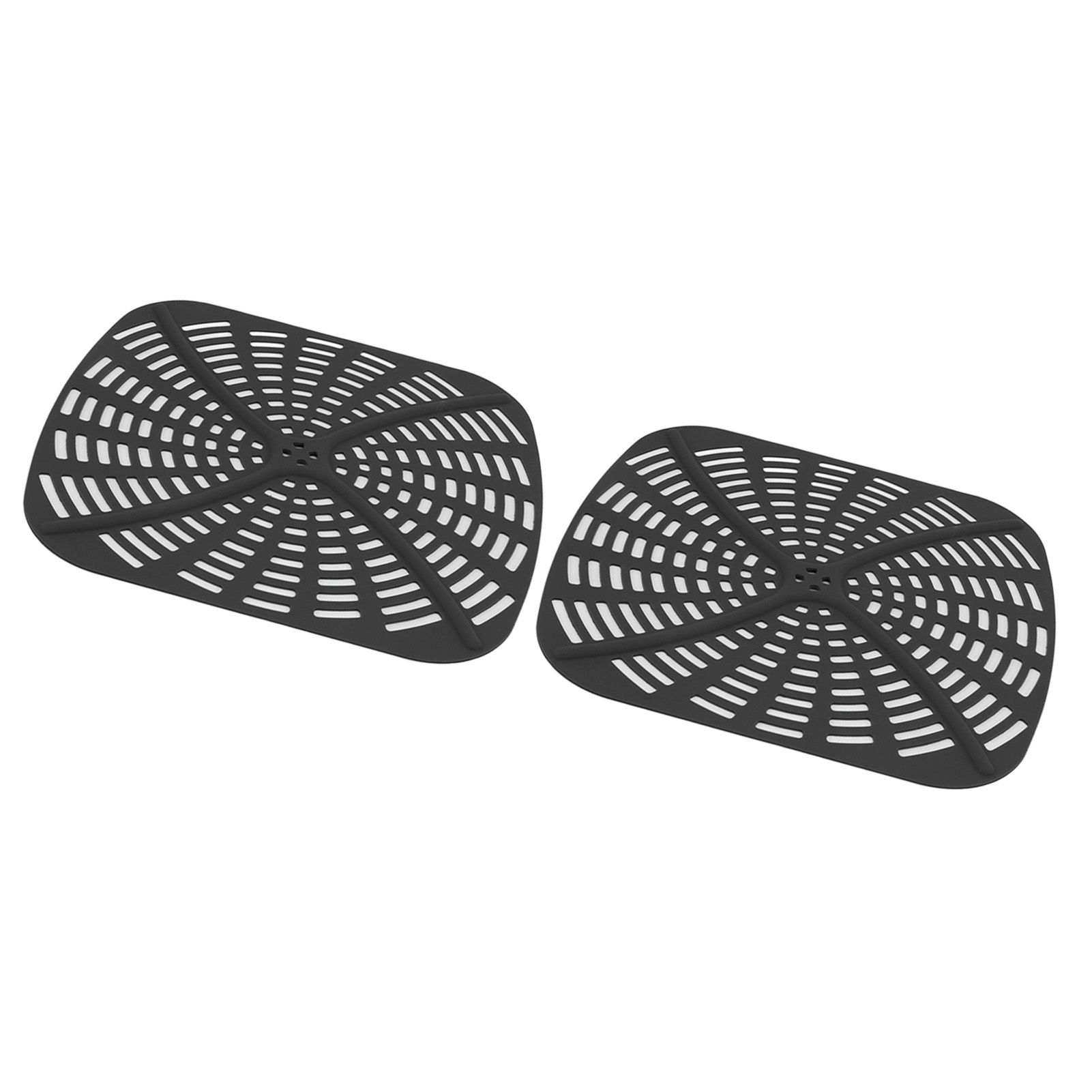 2pcs Fryer Reusable Silicone Fryer Liner Scratch Resistant Silicone Liner Mat for Ninja Foodi AG301 Fryer Black - Image 3