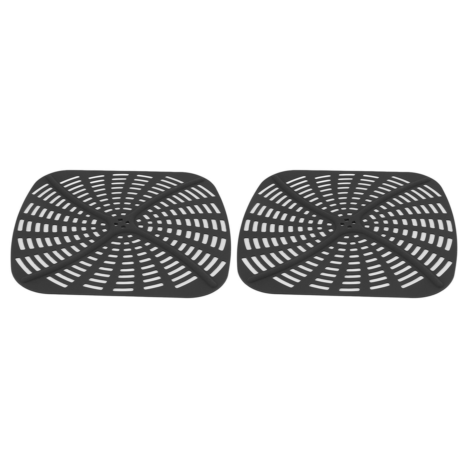 2pcs Fryer Reusable Silicone Fryer Liner Scratch Resistant Silicone Liner Mat for Ninja Foodi AG301 Fryer Black - Image 5