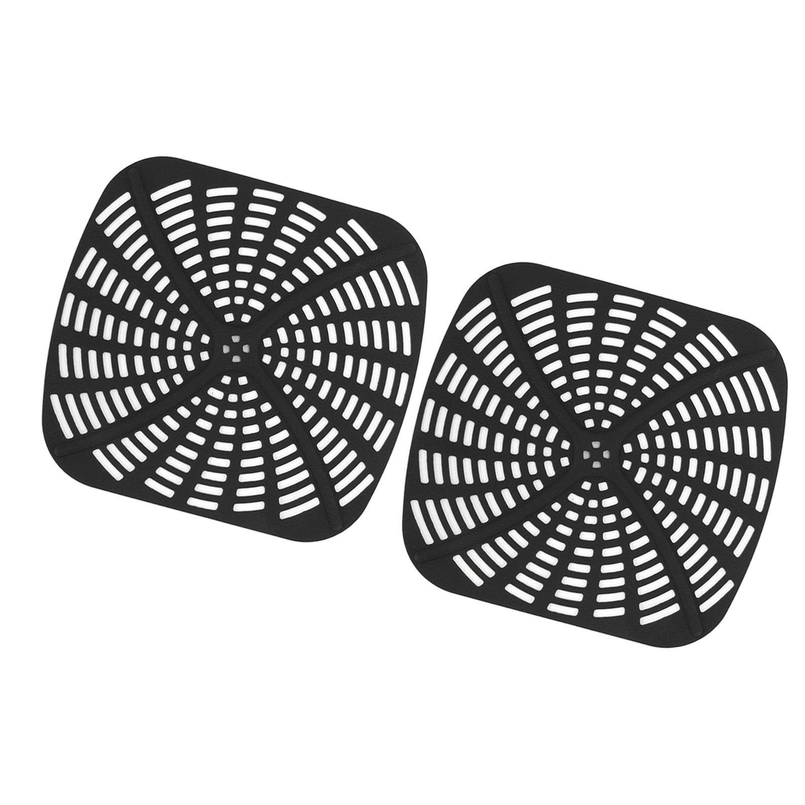 2pcs Fryer Reusable Silicone Fryer Liner Scratch Resistant Silicone Liner Mat for Ninja Foodi AG301 Fryer Black - Image 8