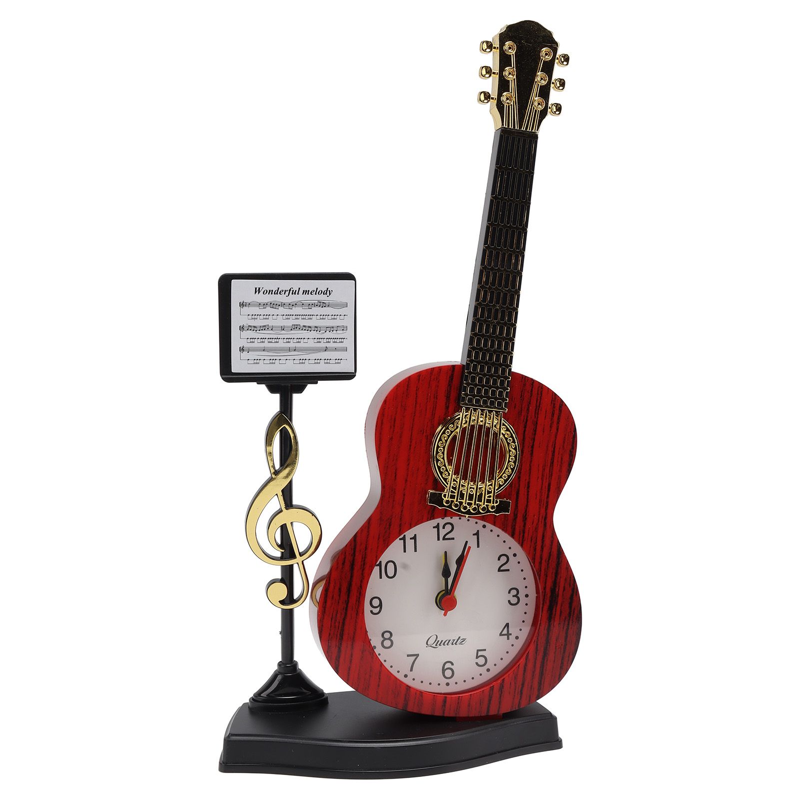 Violin Alarm Clock Unique Appearance Innovative Alarm Clock for Home Living Room Desktop Decoration Gifts 2166B(height 24.2CM) - Image 2