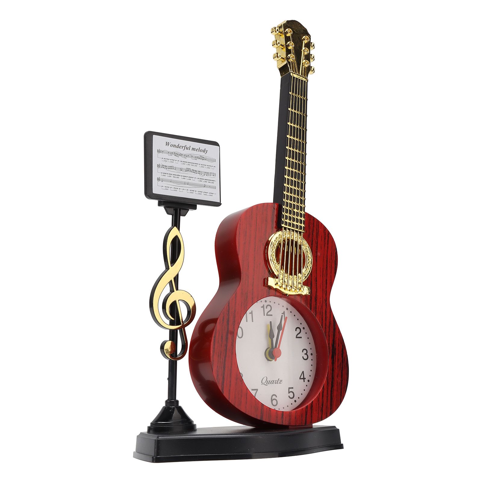 Violin Alarm Clock Unique Appearance Innovative Alarm Clock for Home Living Room Desktop Decoration Gifts 2166B(height 24.2CM) - Image 3