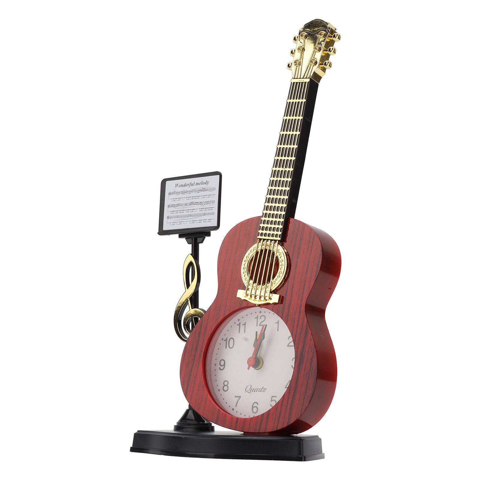 Violin Alarm Clock Unique Appearance Innovative Alarm Clock for Home Living Room Desktop Decoration Gifts 2166B(height 24.2CM) - Image 7