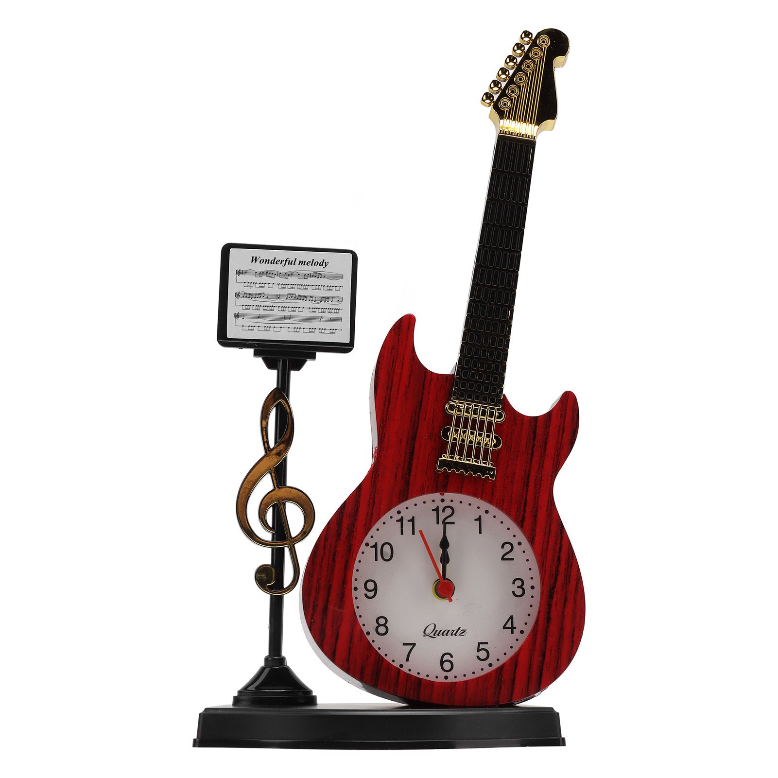 Violin Alarm Clock Unique Appearance Innovative Alarm Clock for Home Living Room Desktop Decoration Gifts 2167B(height 24CM) - Image 1