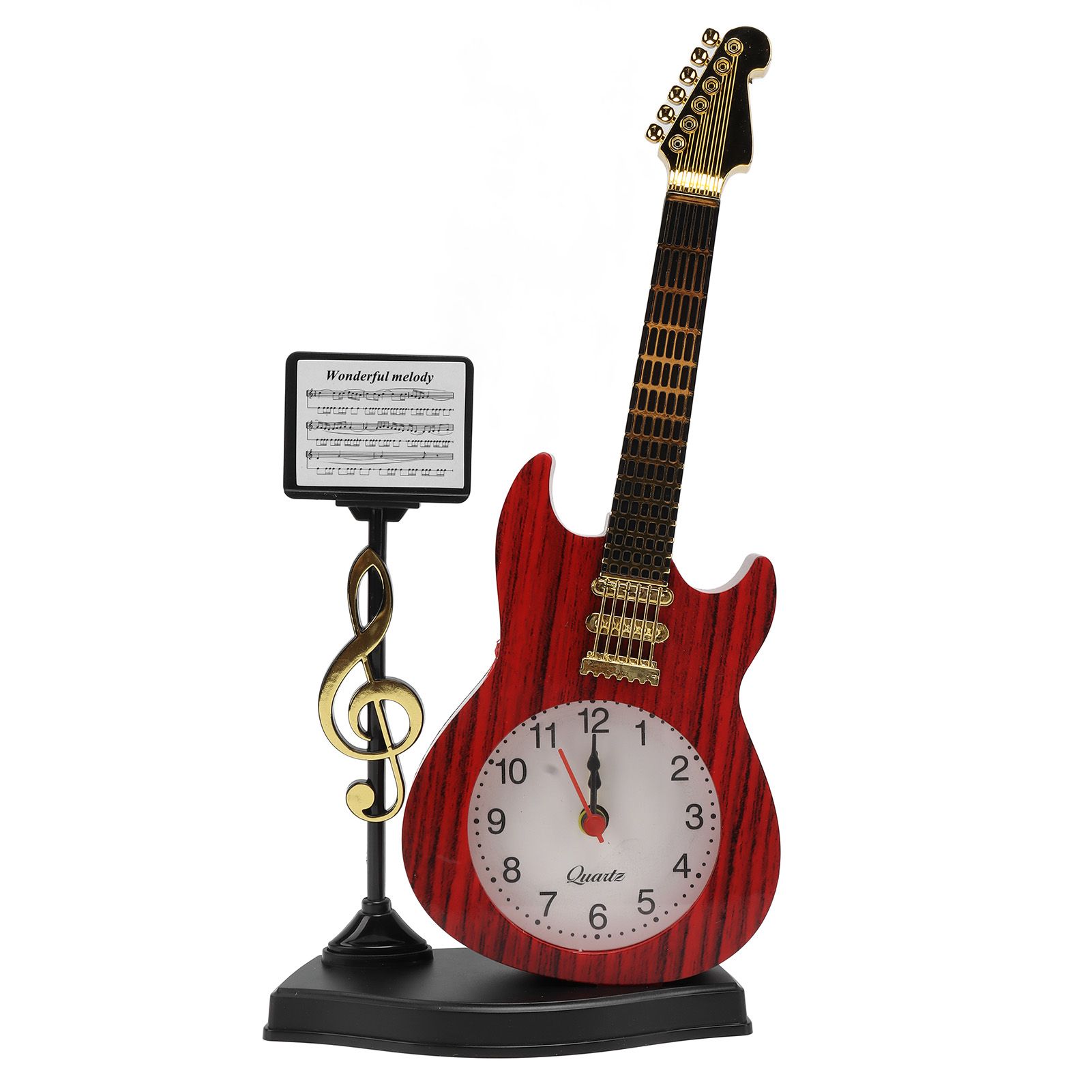 Violin Alarm Clock Unique Appearance Innovative Alarm Clock for Home Living Room Desktop Decoration Gifts 2167B(height 24CM) - Image 2