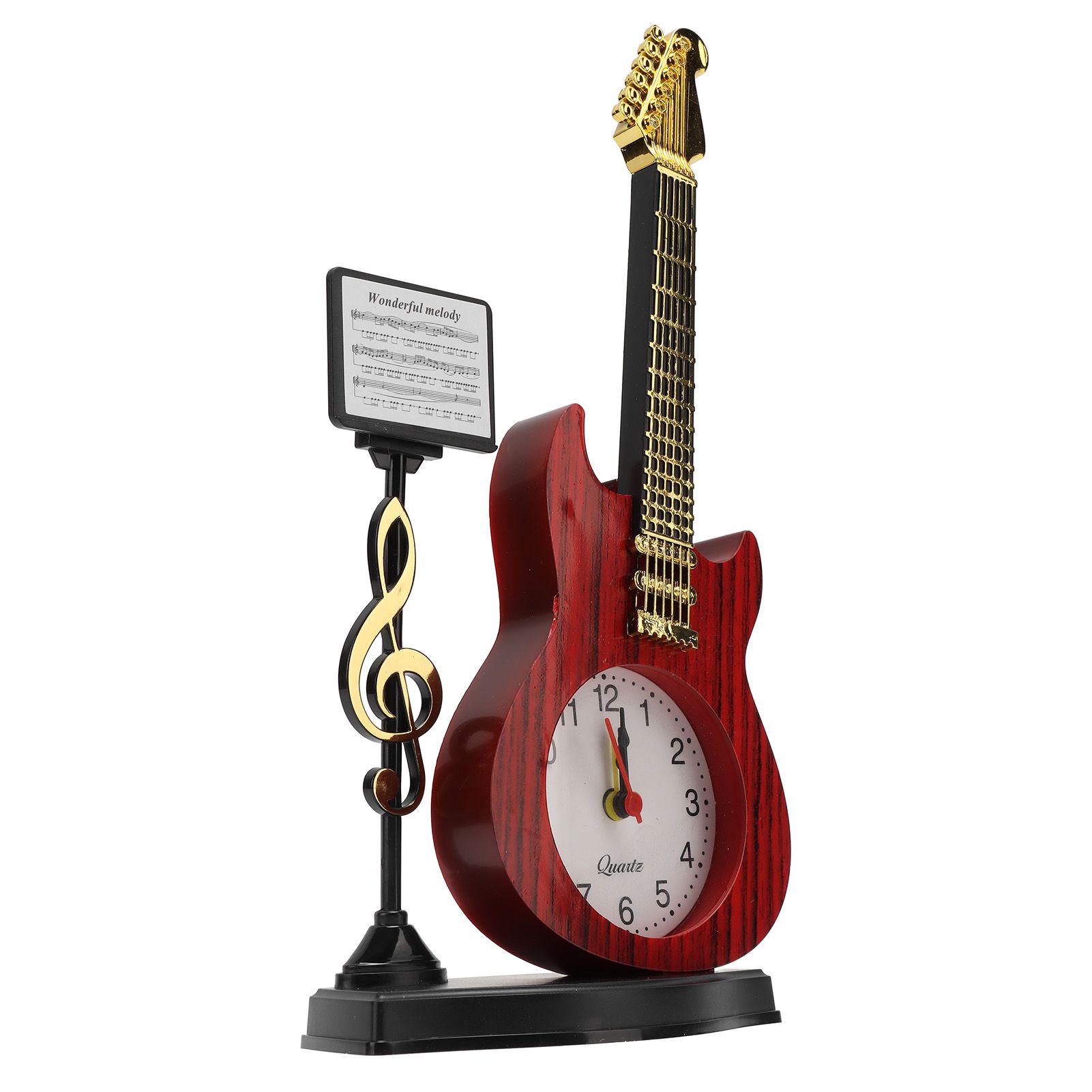Violin Alarm Clock Unique Appearance Innovative Alarm Clock for Home Living Room Desktop Decoration Gifts 2167B(height 24CM) - Image 4