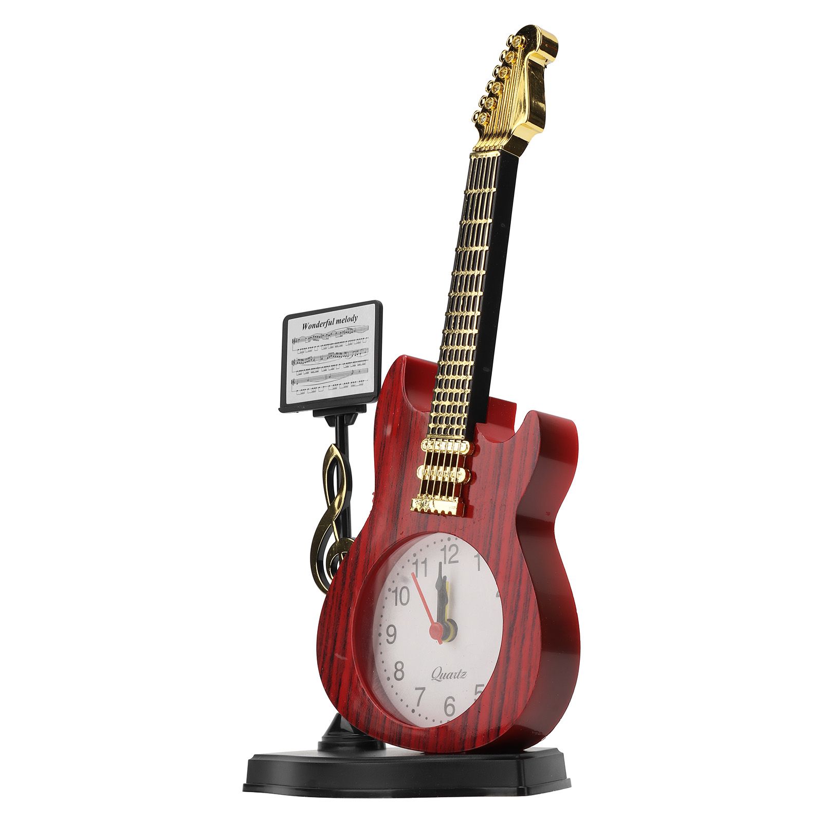Violin Alarm Clock Unique Appearance Innovative Alarm Clock for Home Living Room Desktop Decoration Gifts 2167B(height 24CM) - Image 6