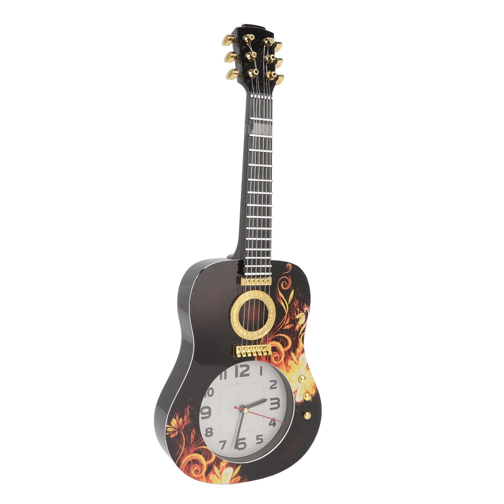 Wall Clock Silent Simulation Ukulele Shaped Decorative Alarm Clock for Bedroom Student Dormitory Office 5681 Ukulele (46x17.5x4.5cm / 18.1x6.9x1.8in) - Image 4