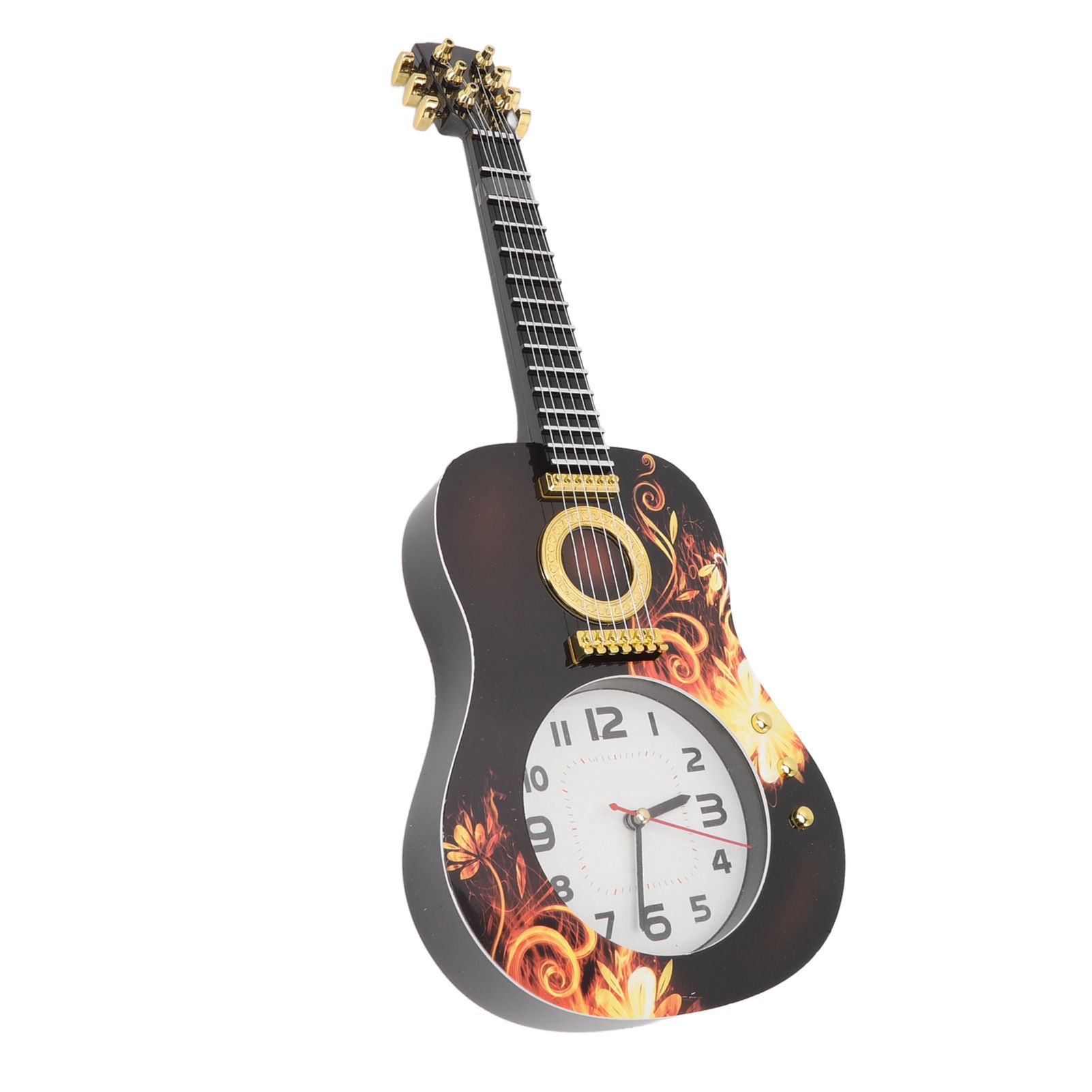 Wall Clock Silent Simulation Ukulele Shaped Decorative Alarm Clock for Bedroom Student Dormitory Office 5681 Ukulele (46x17.5x4.5cm / 18.1x6.9x1.8in) - Image 6