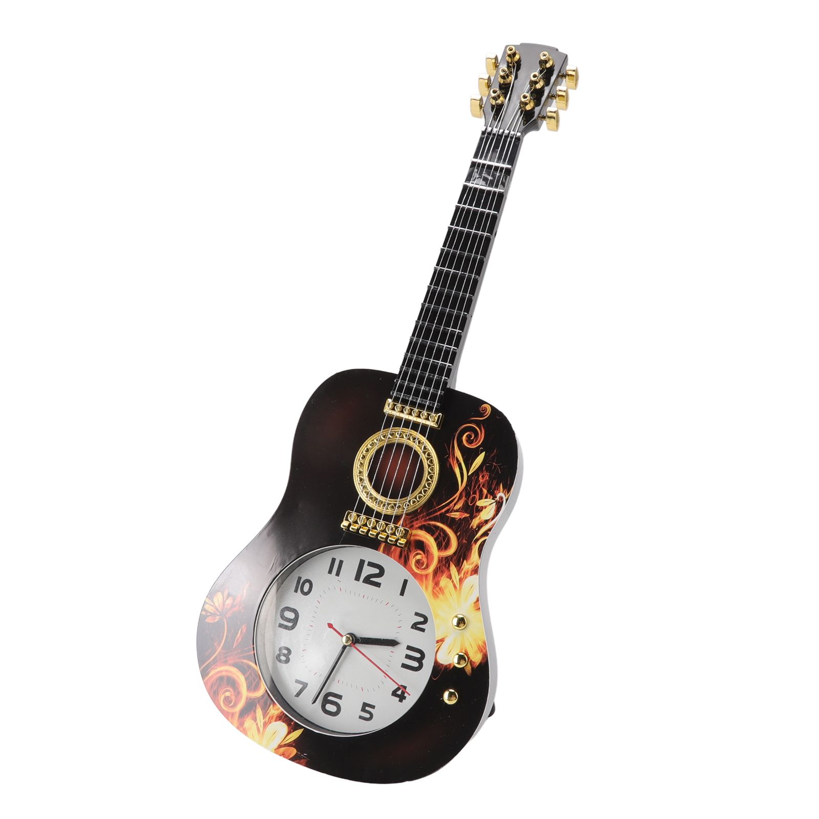 Wall Clock Silent Simulation Ukulele Shaped Decorative Alarm Clock for Bedroom Student Dormitory Office 5681 Ukulele (46x17.5x4.5cm / 18.1x6.9x1.8in) - Image 8