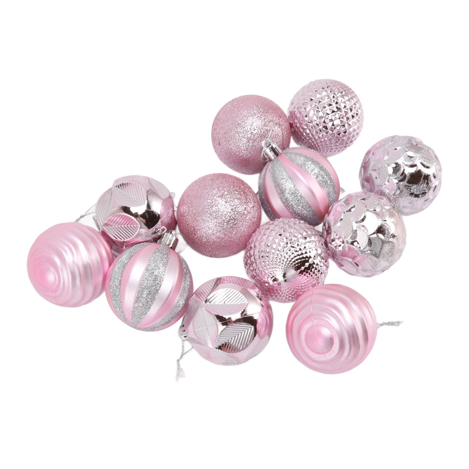 Christmas Tree Balls Ornaments Christmas Tree Decorations for Family Parties Garden Dinners Birthday Parties Pink - Image 2