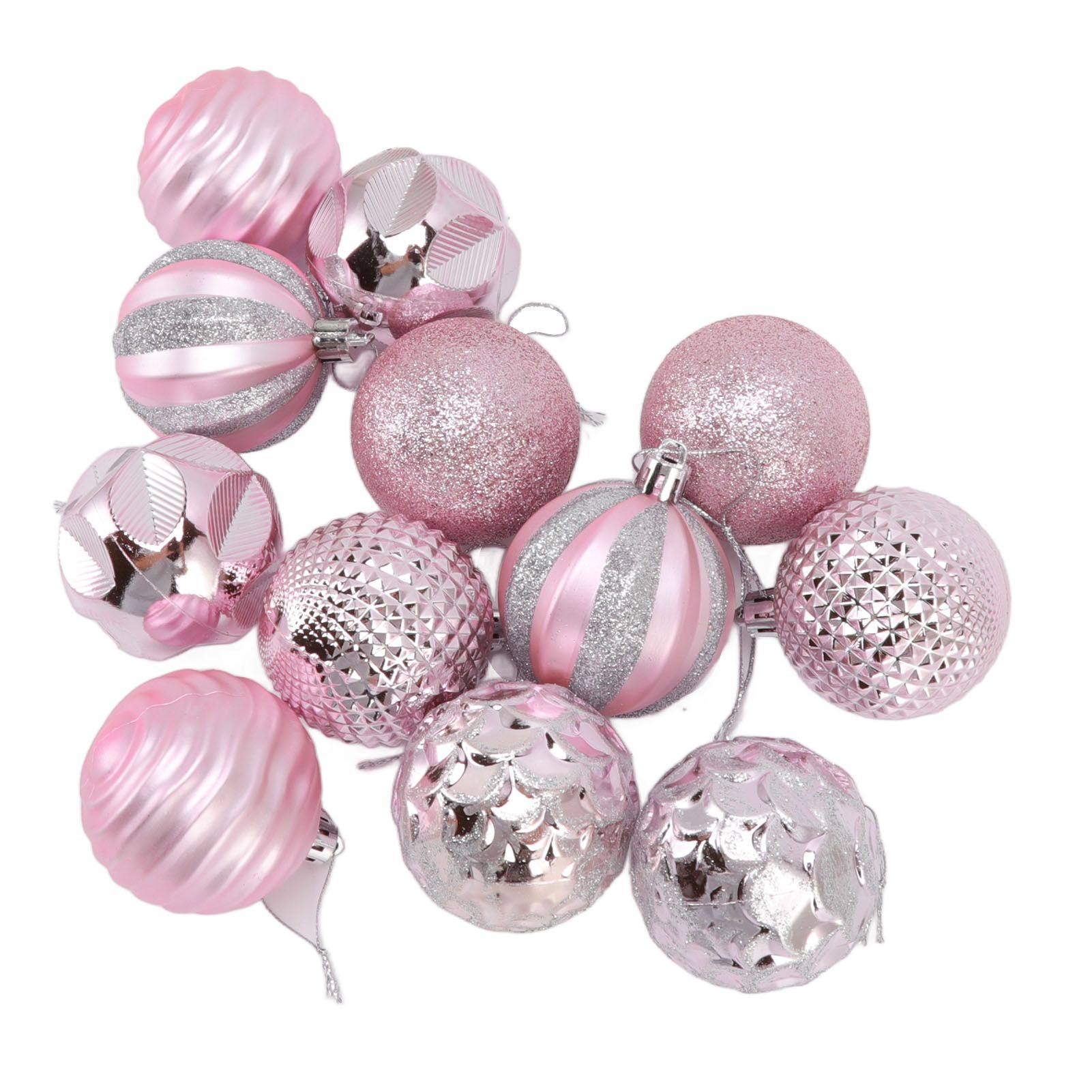 Christmas Tree Balls Ornaments Christmas Tree Decorations for Family Parties Garden Dinners Birthday Parties Pink - Image 3