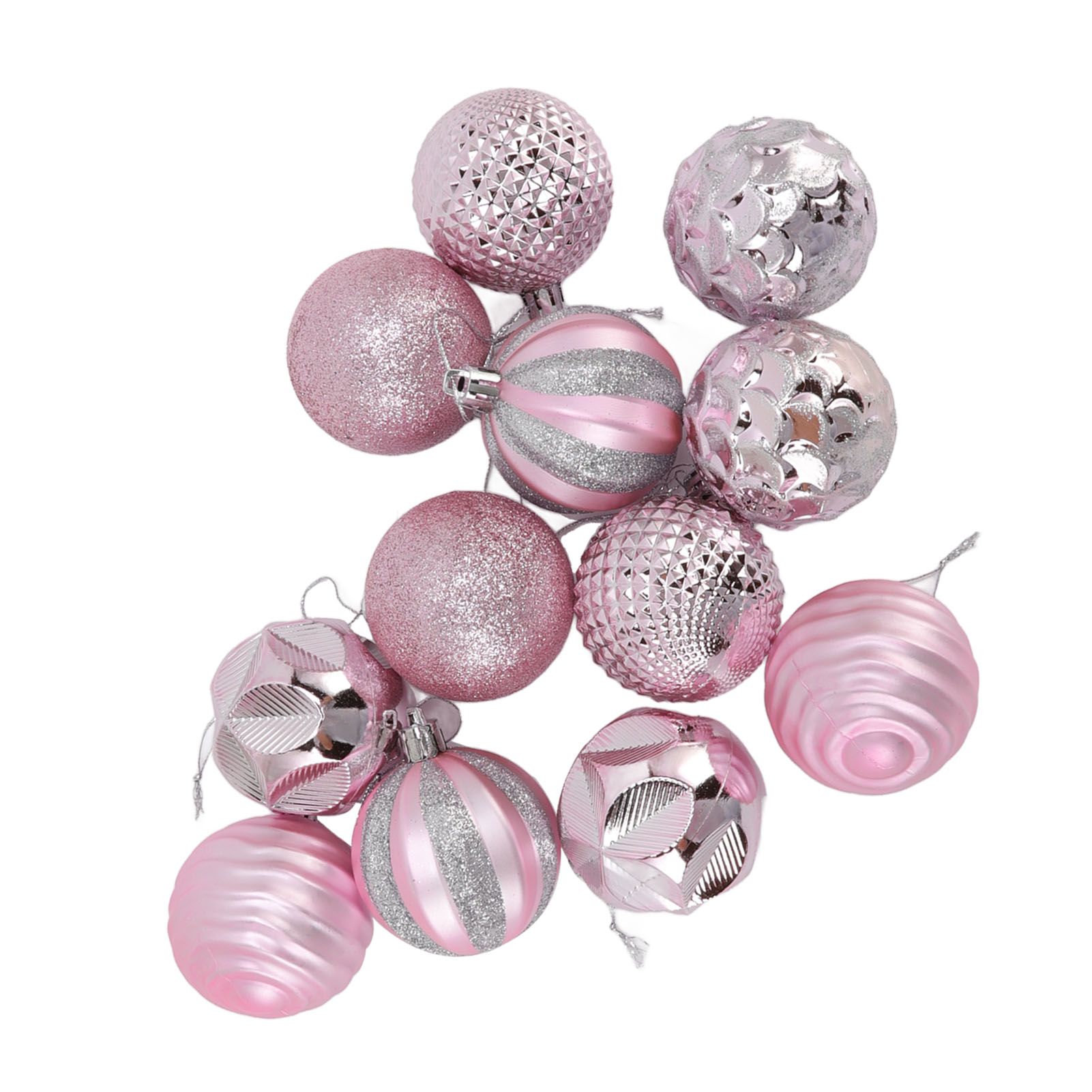 Christmas Tree Balls Ornaments Christmas Tree Decorations for Family Parties Garden Dinners Birthday Parties Pink - Image 4