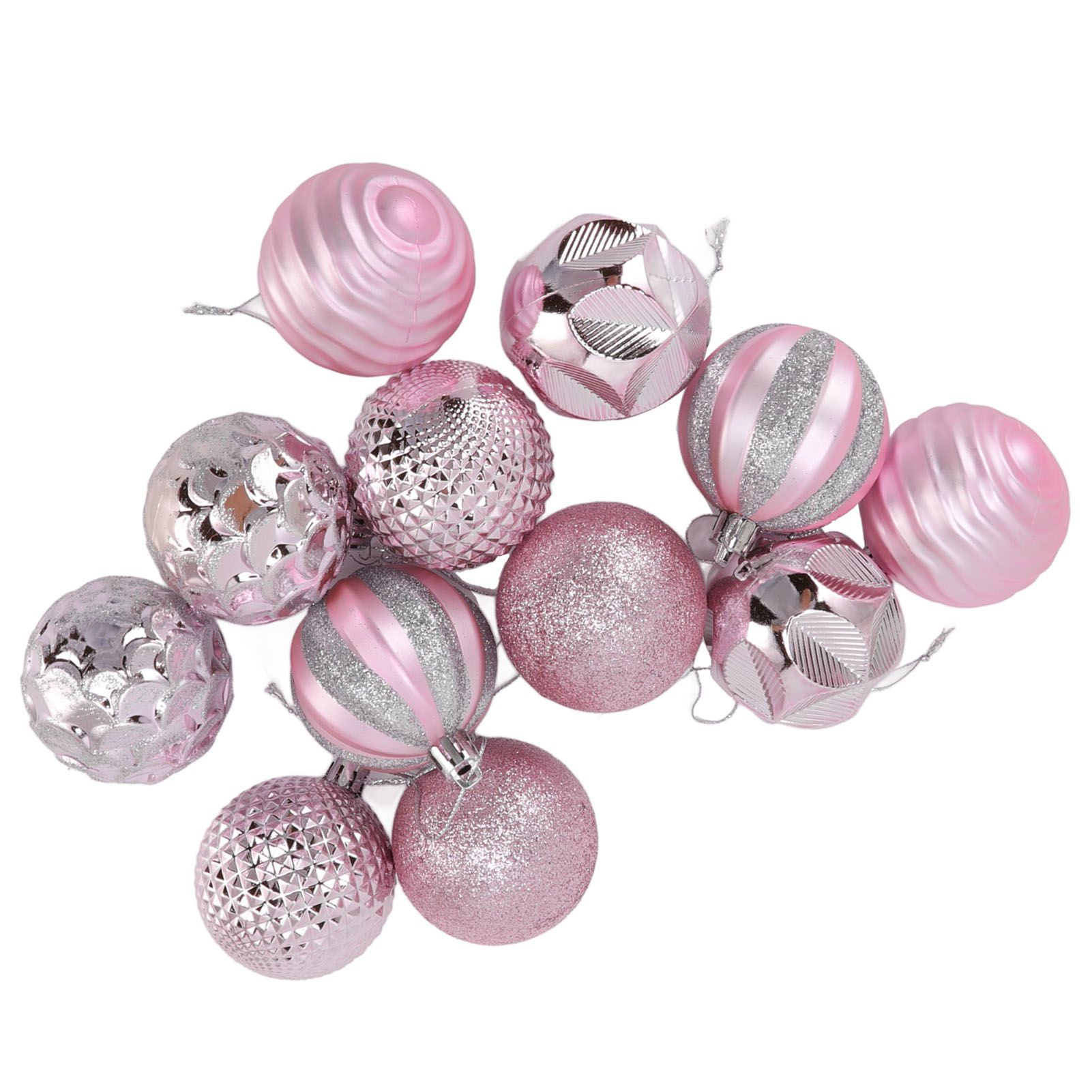 Christmas Tree Balls Ornaments Christmas Tree Decorations for Family Parties Garden Dinners Birthday Parties Pink - Image 5